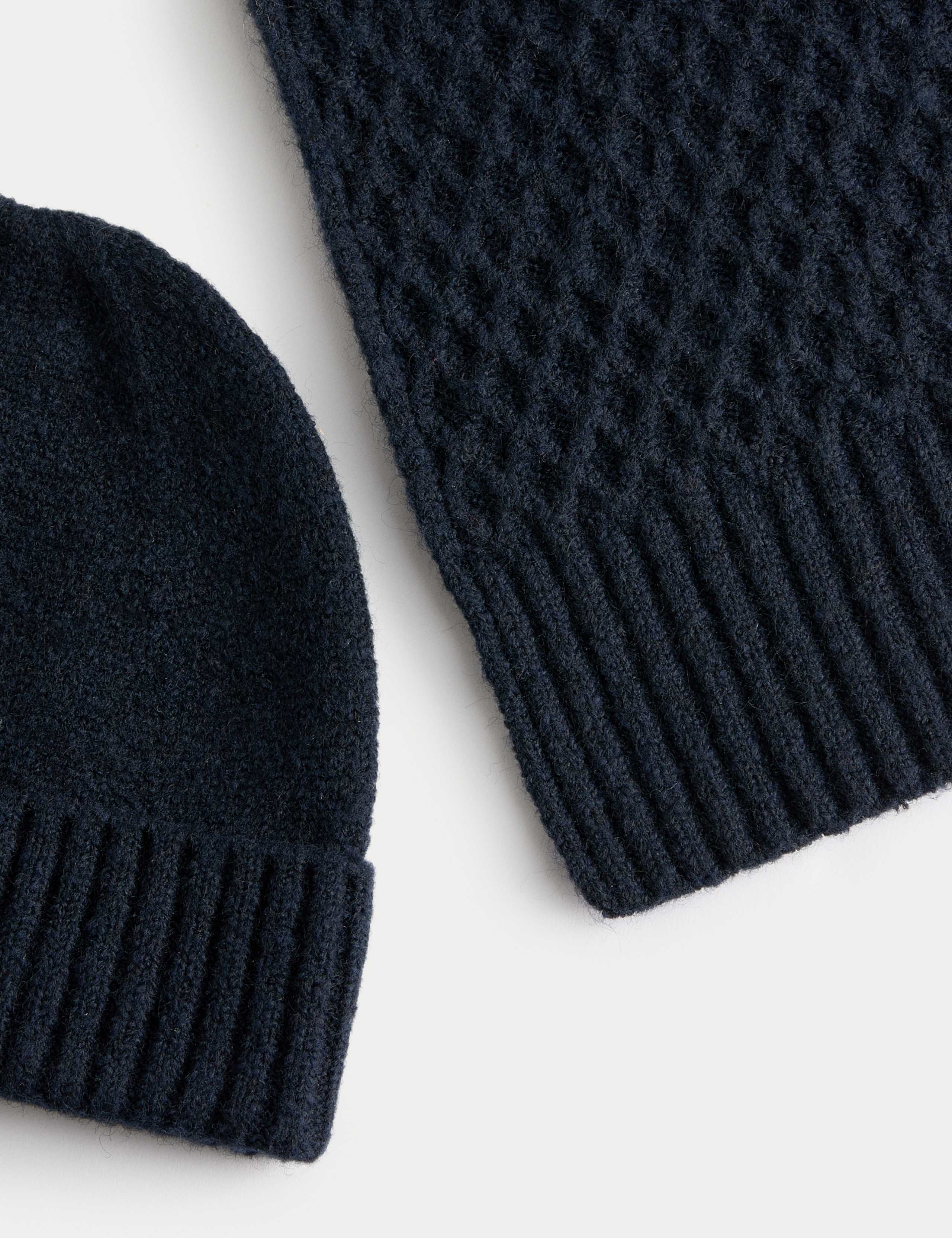 Waffle Knitted Hat & Scarf Set 2 of 2