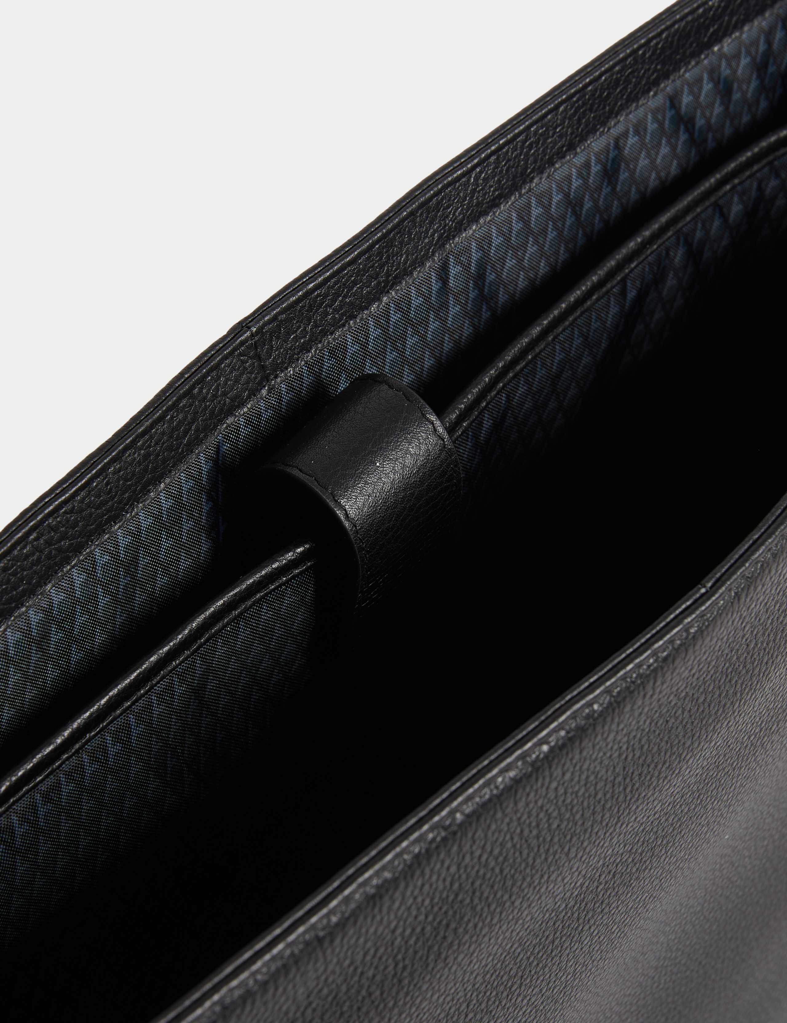 Leather Pebble Grain Messenger Bag 4 of 4