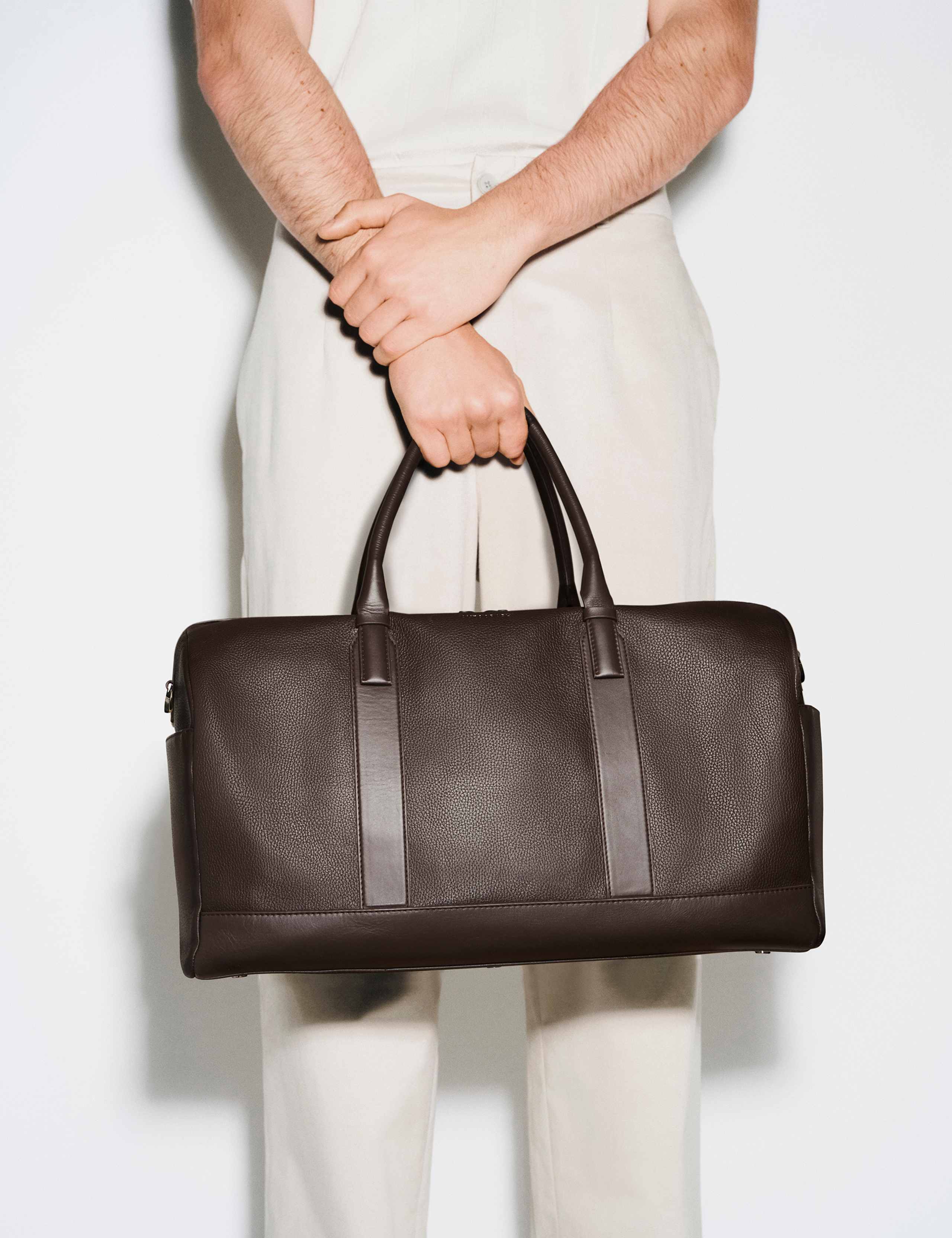 Leather Pebble Grain Weekend Bag 1 of 5