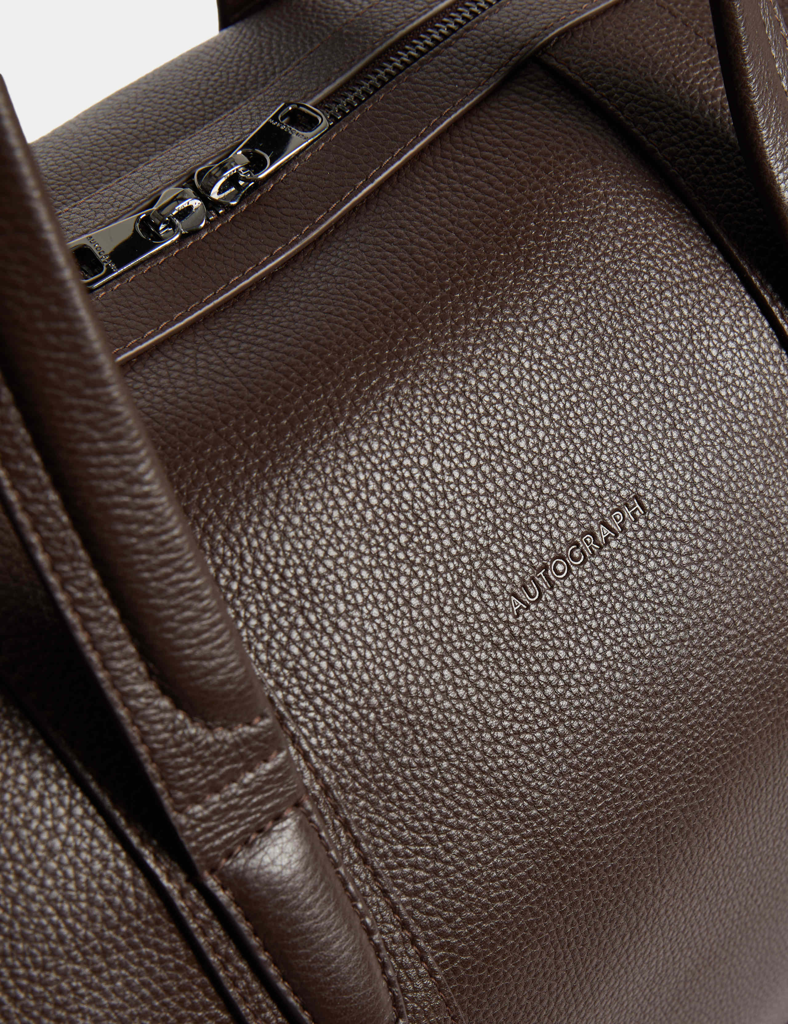 Leather Pebble Grain Weekend Bag 3 of 5