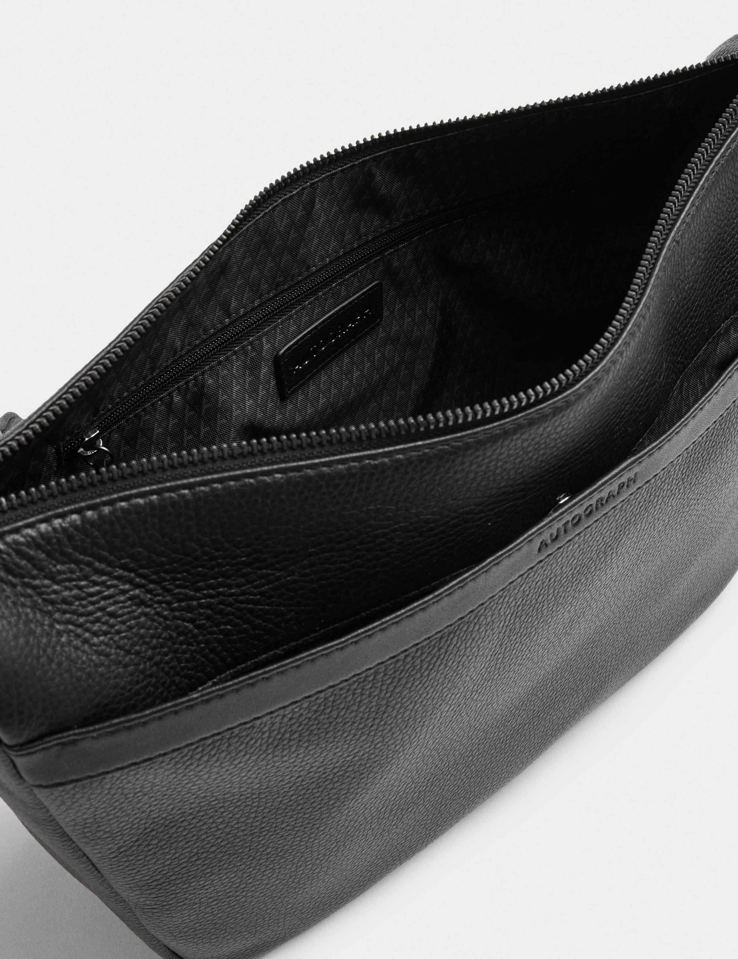Leather Pebble Grain Cross Body Bag 3 of 4