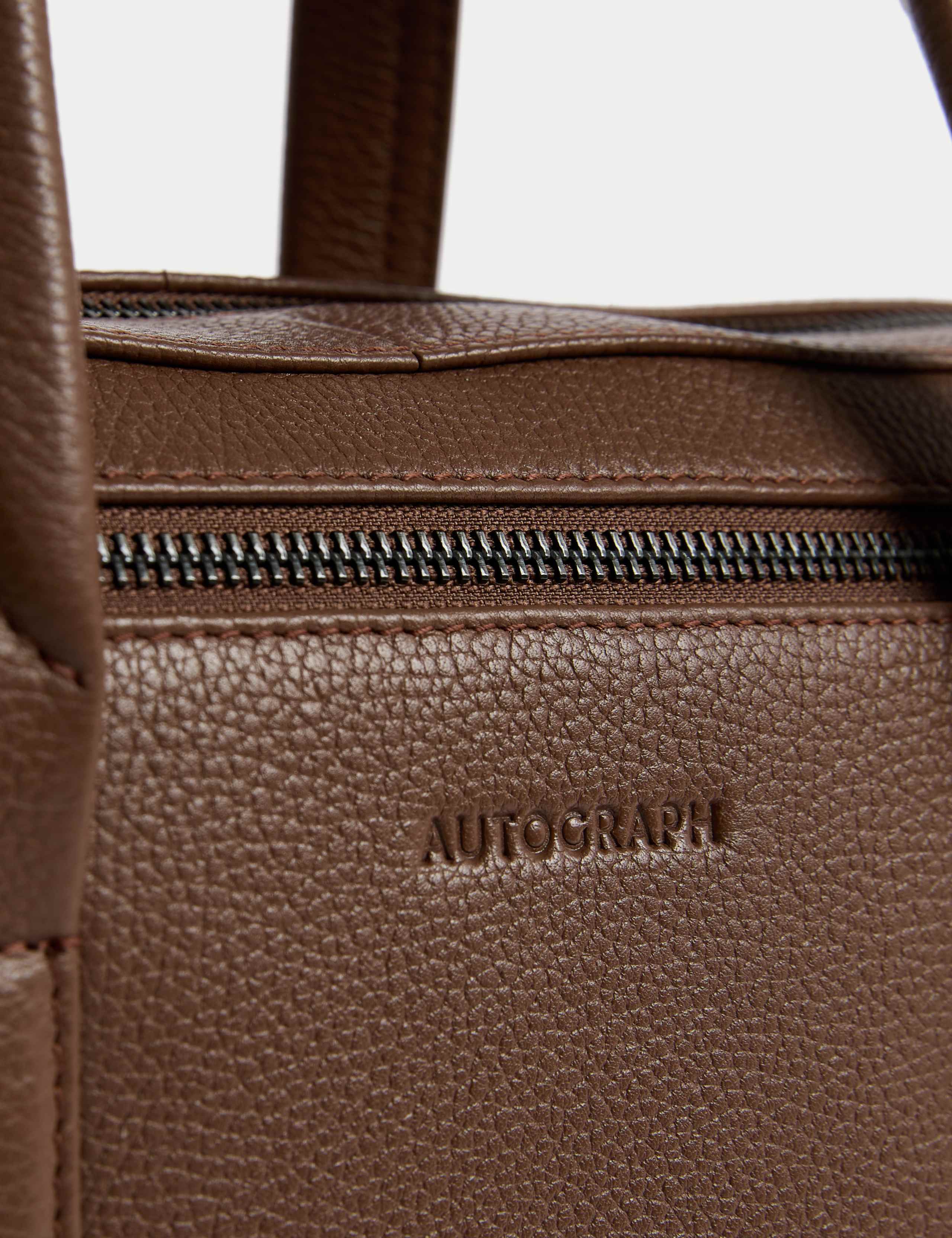 Leather Pebble Grain Laptop Bag 2 of 4