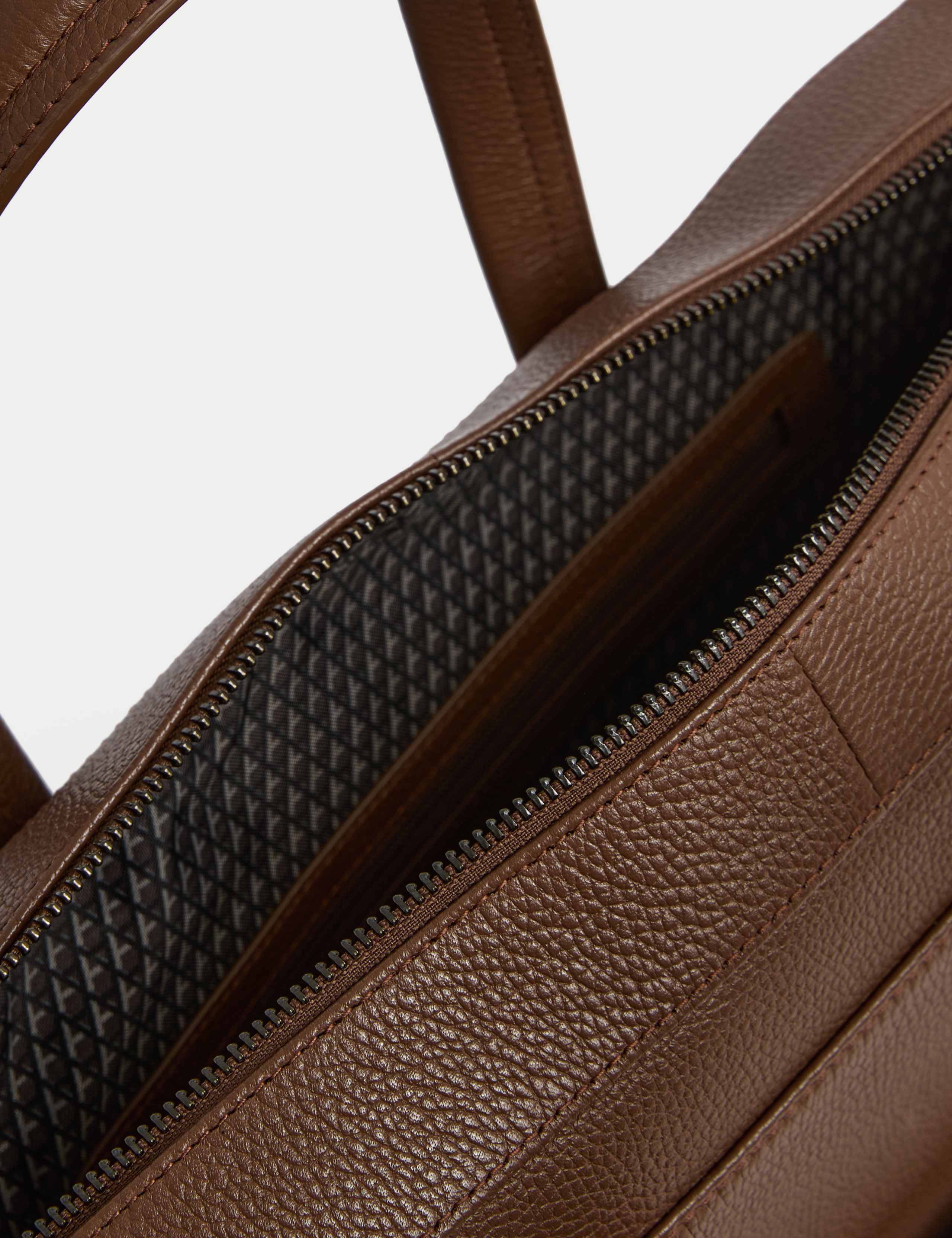 Leather Pebble Grain Laptop Bag 4 of 4