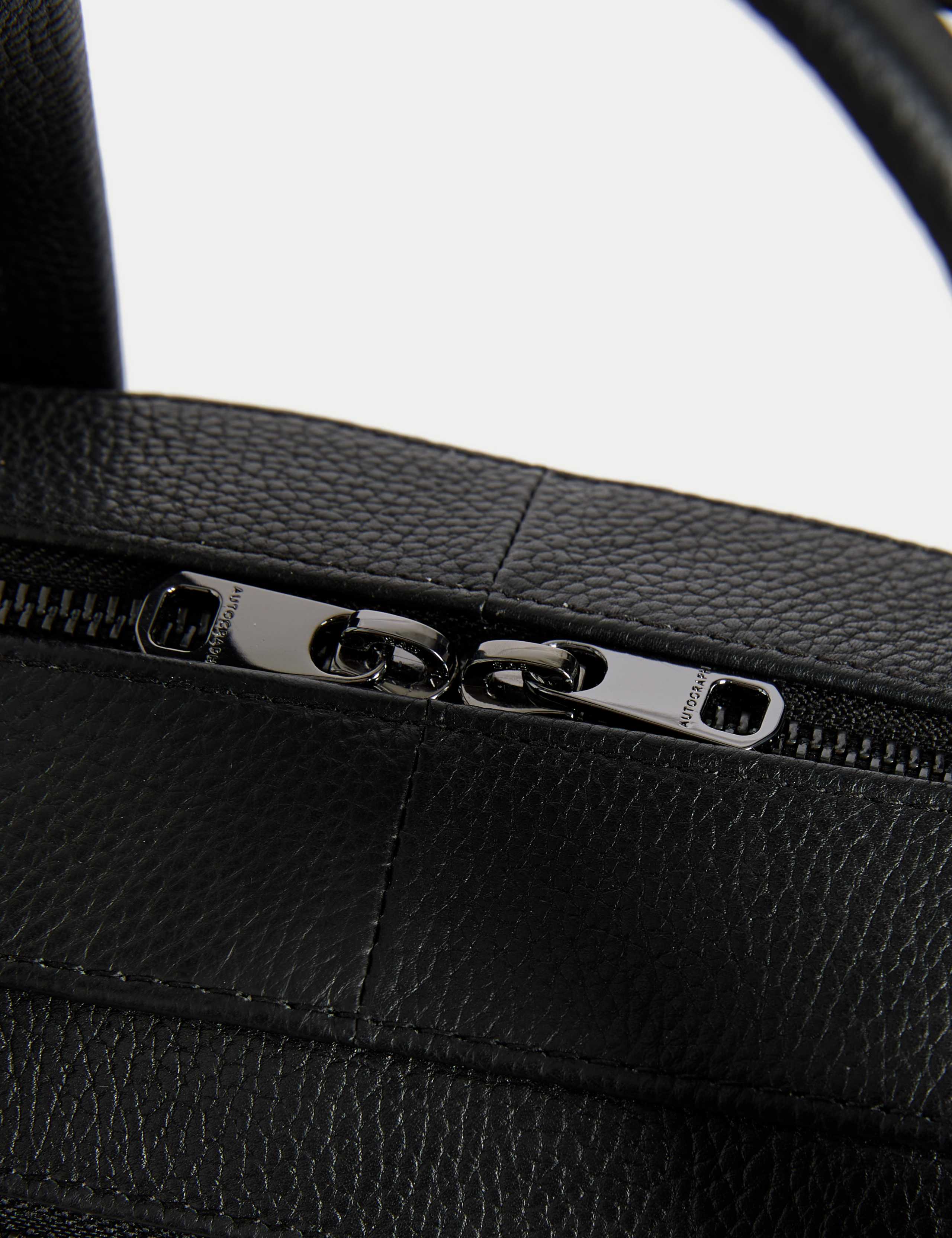 Leather Pebble Grain Laptop Bag 2 of 4