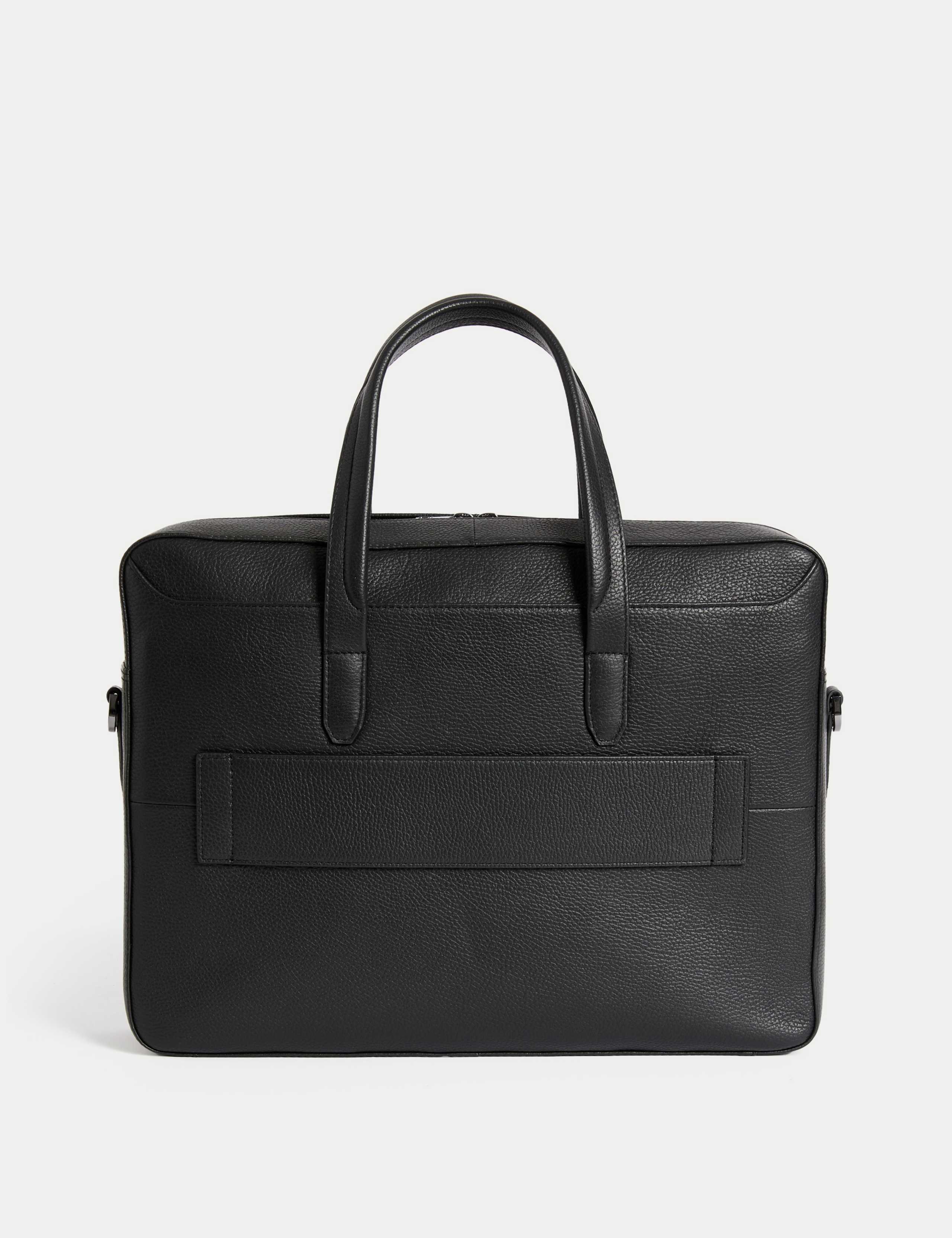 Leather Pebble Grain Laptop Bag 3 of 4
