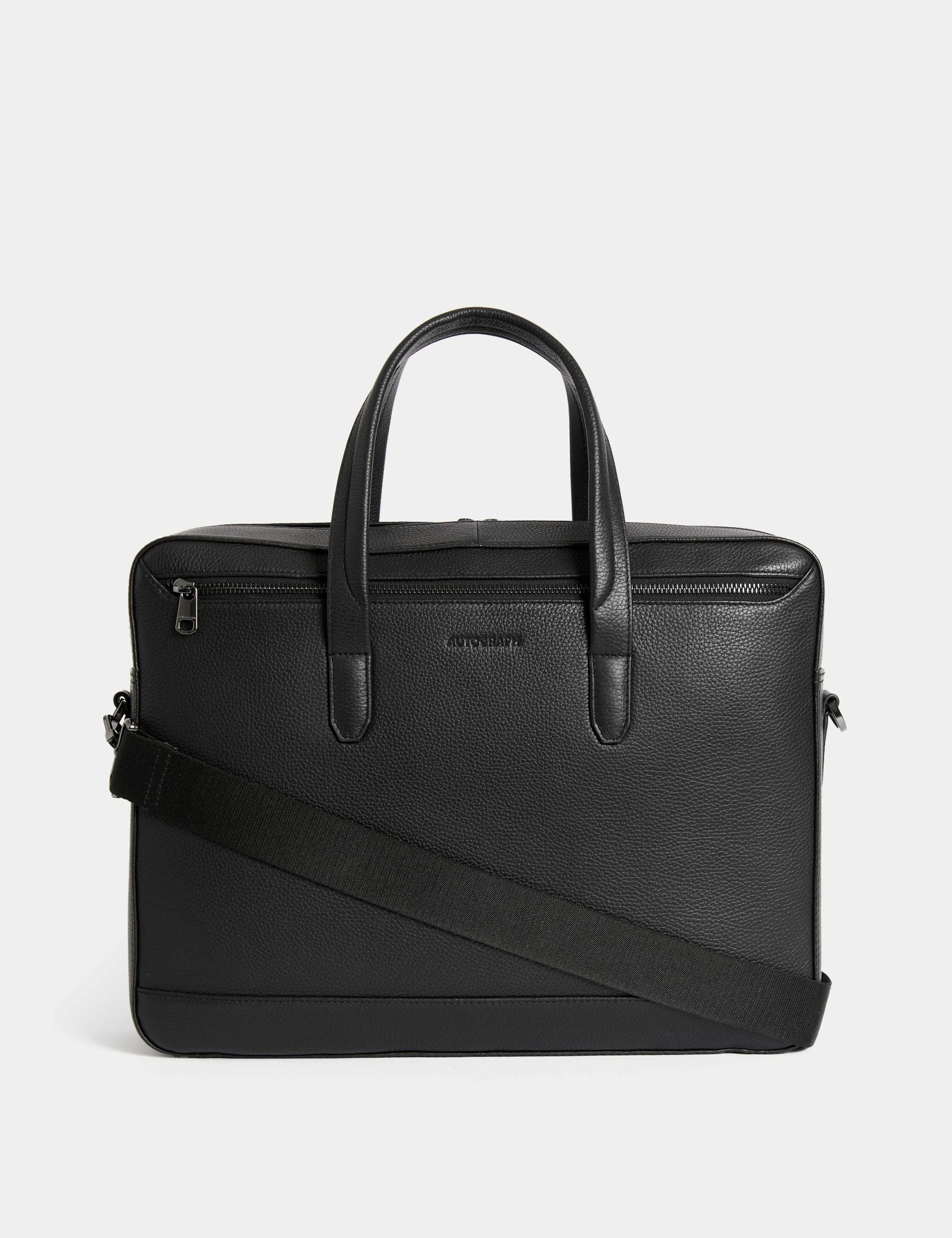 Leather Pebble Grain Laptop Bag 1 of 4
