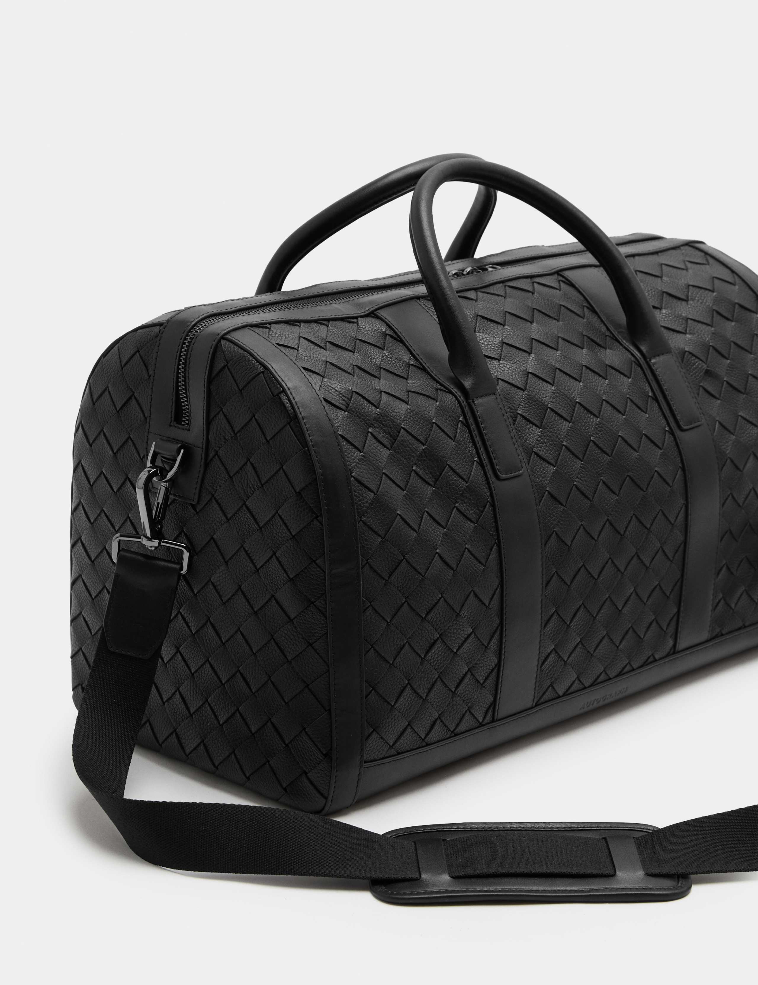 Leather Woven Weekend Bag 2 of 3