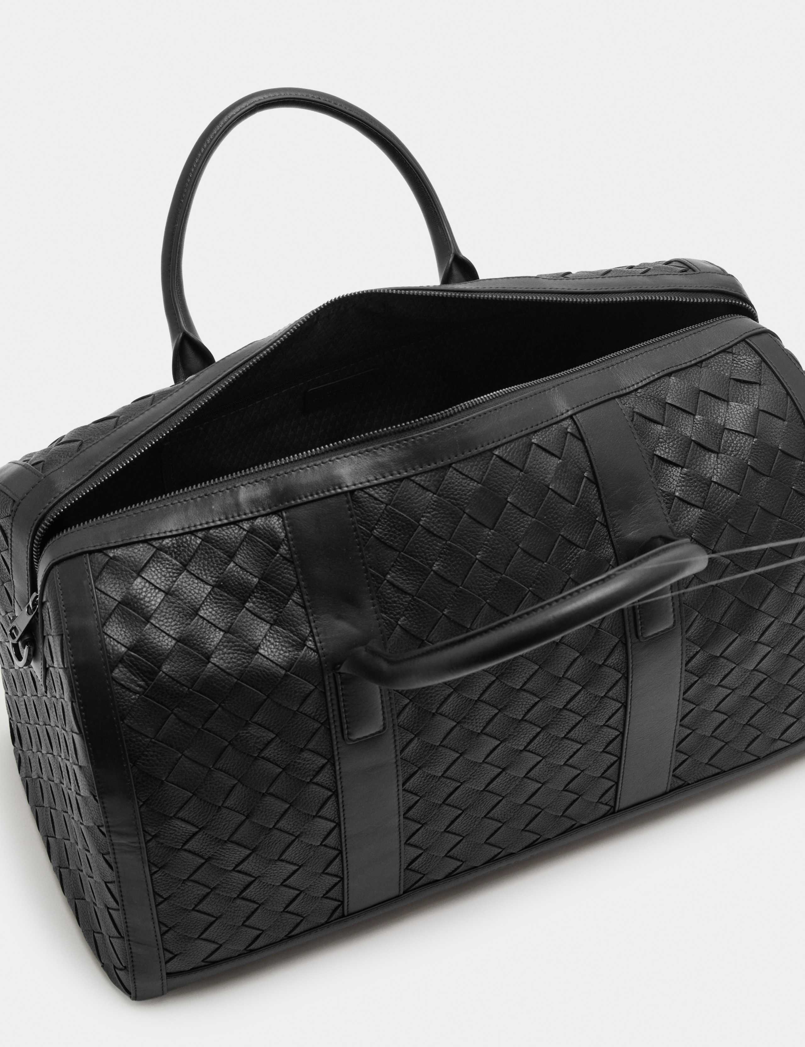 Leather Woven Buckle Weekend Bag 3 of 3