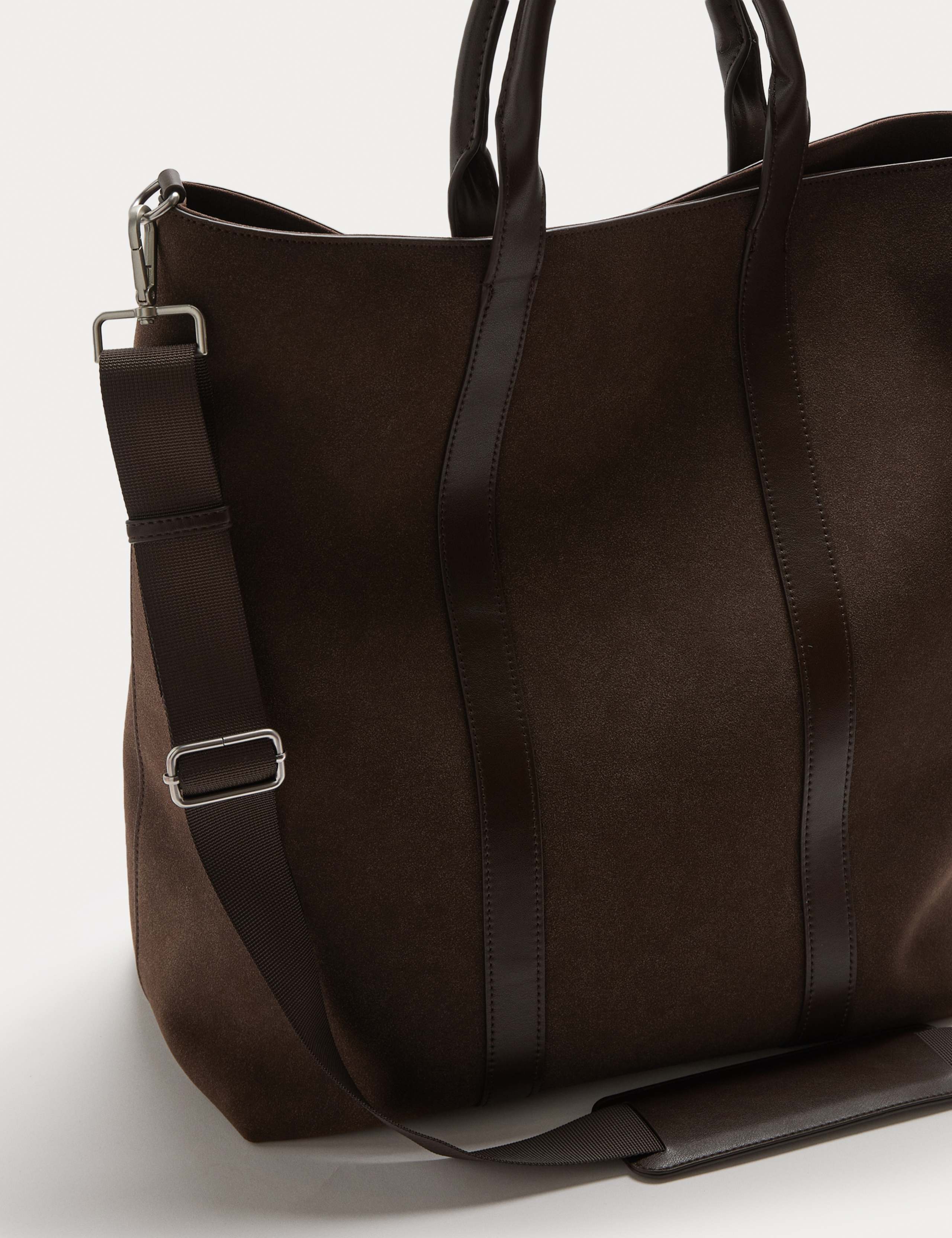 Faux Suede Tote Bag 3 of 4