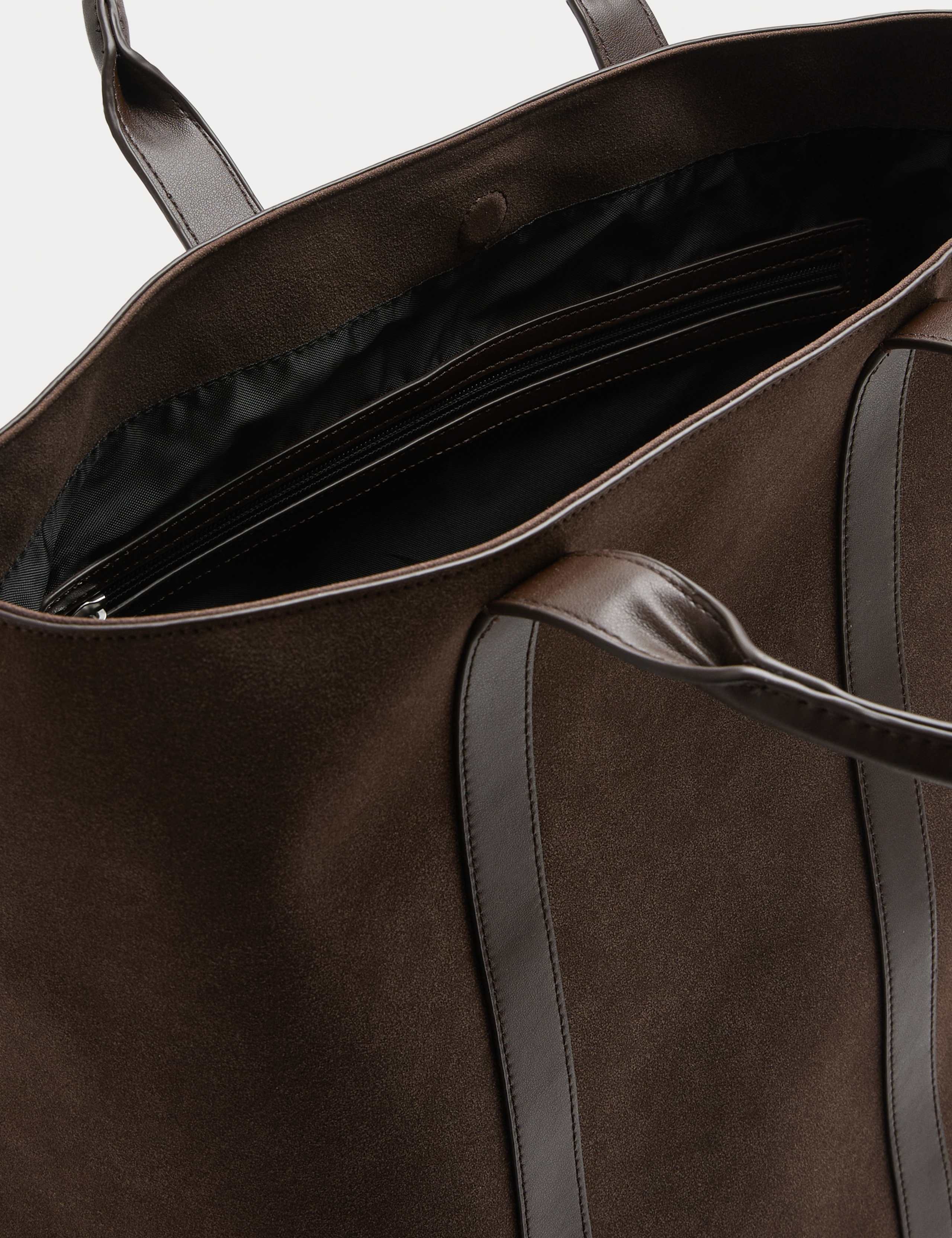 Faux Suede Tote Bag 4 of 4