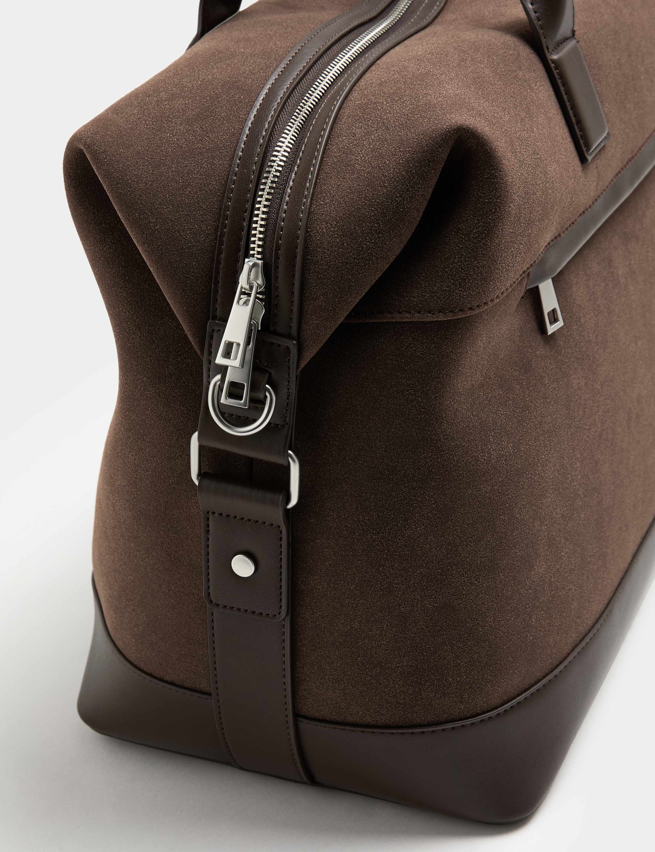 Faux Suede Weekend Bag 3 of 3