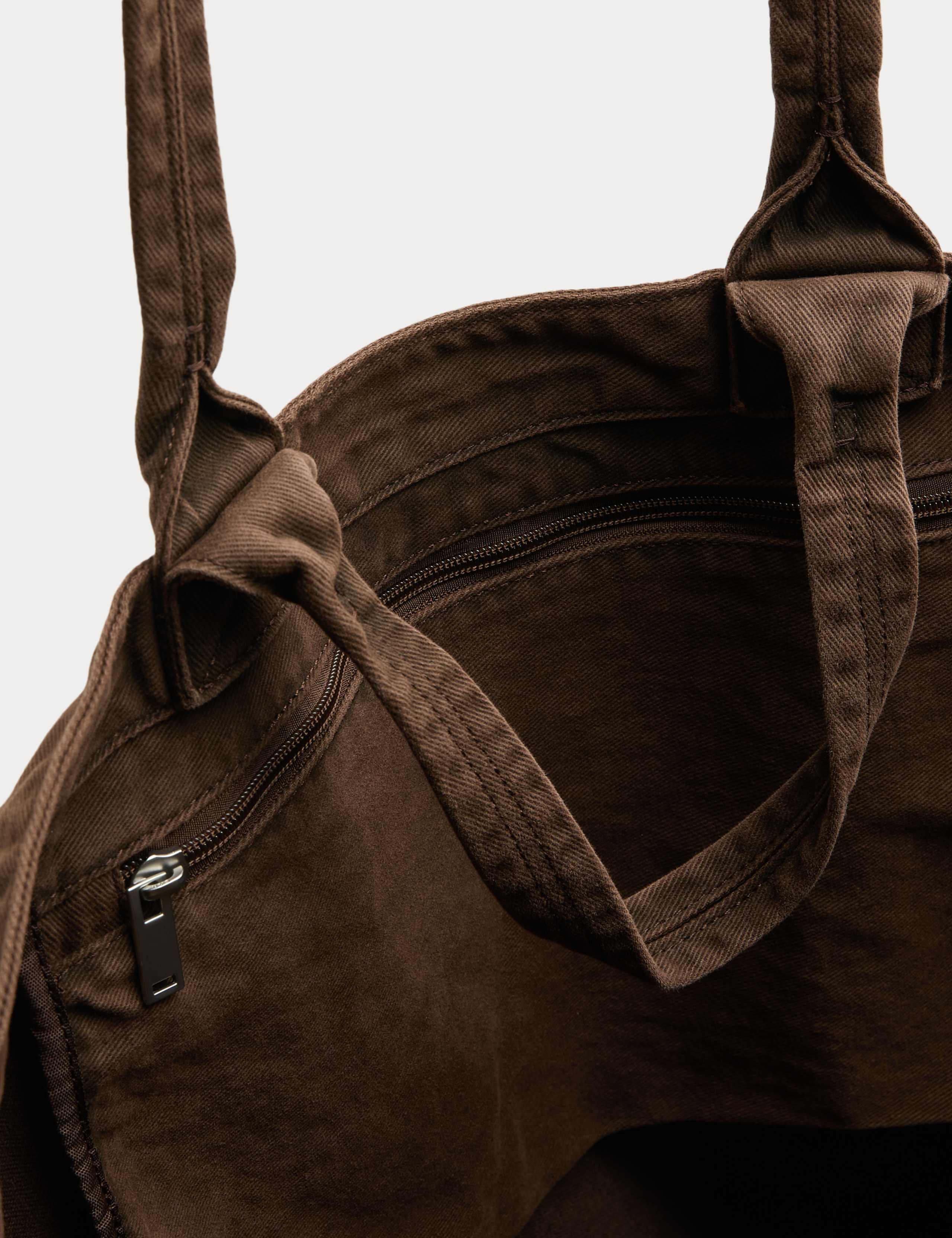 Pure Cotton Textured Twill Shopper Bag 3 of 3