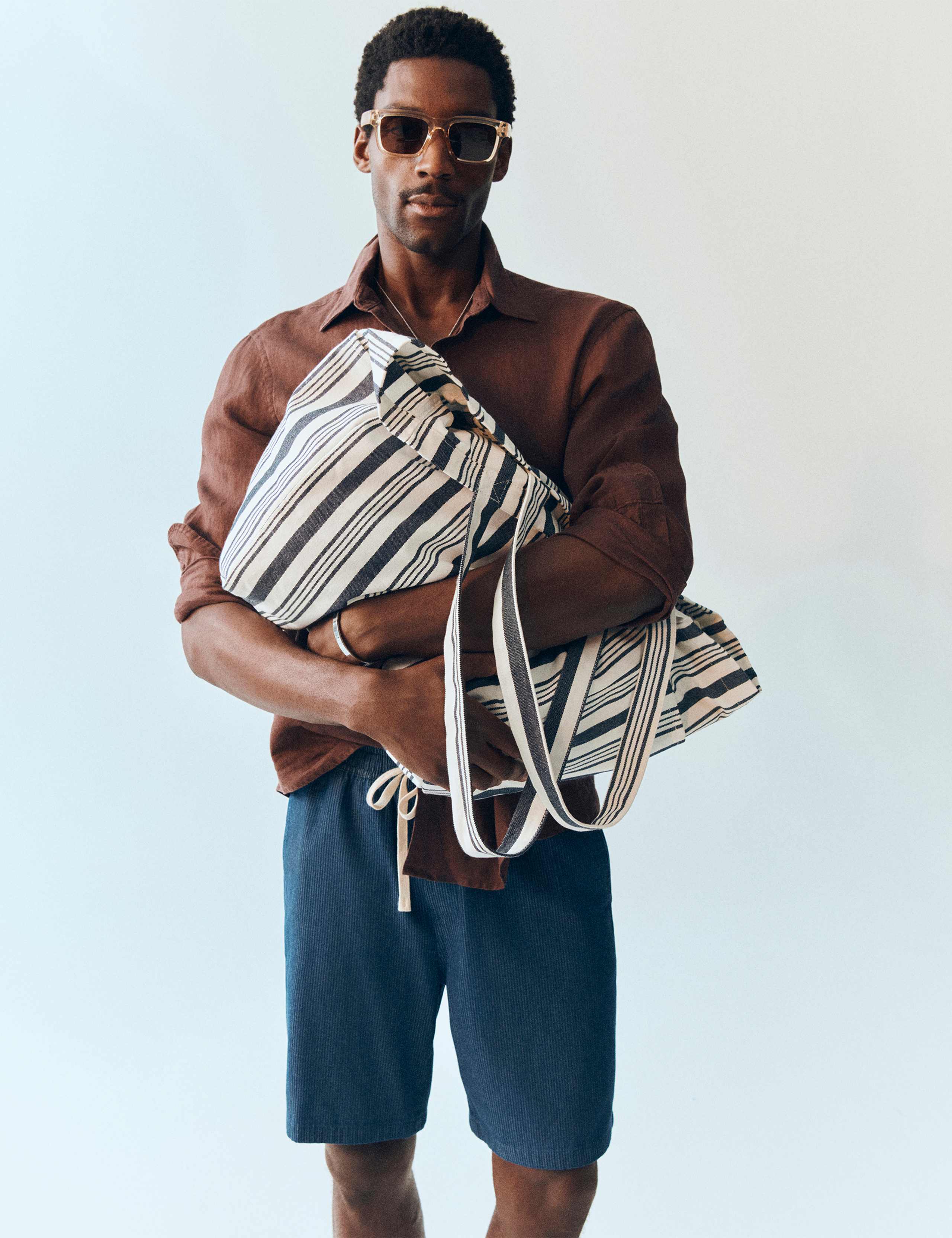 Canvas Striped Shopper 4 of 4