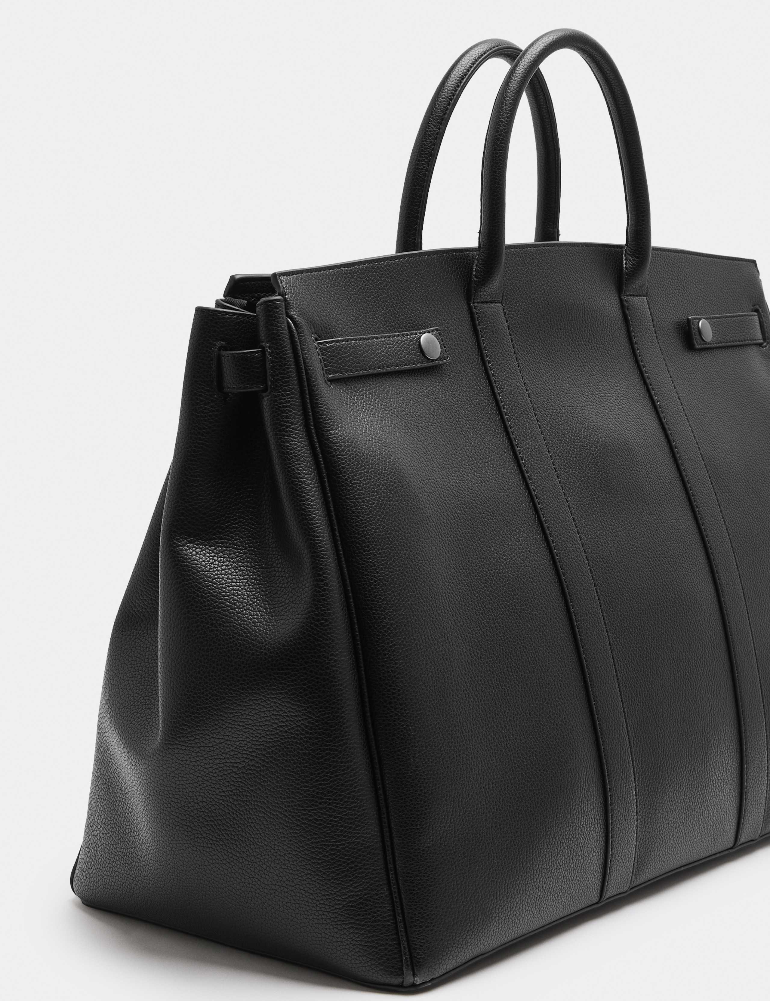 Mock Leather Buckle Weekend Bag 3 of 3