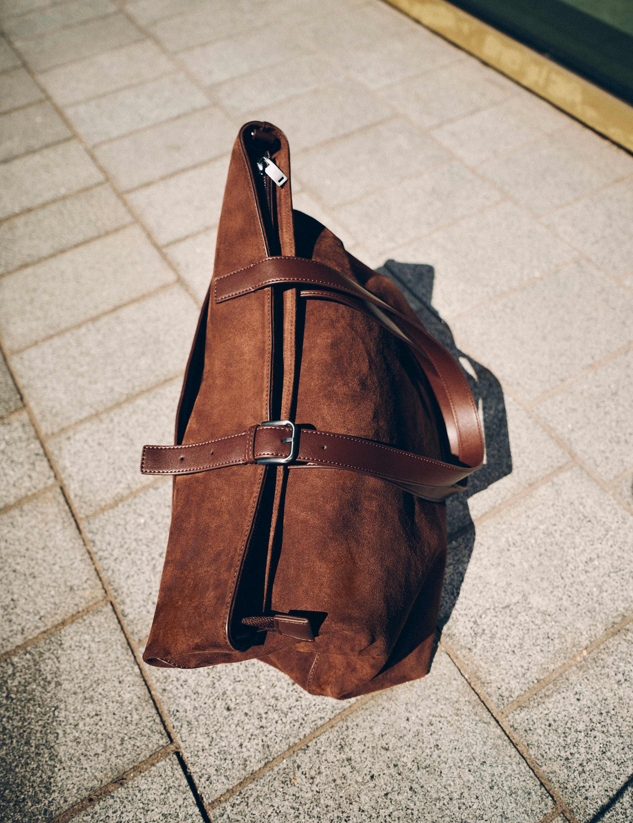 Suede Zip Around Tote Bag 6 of 6