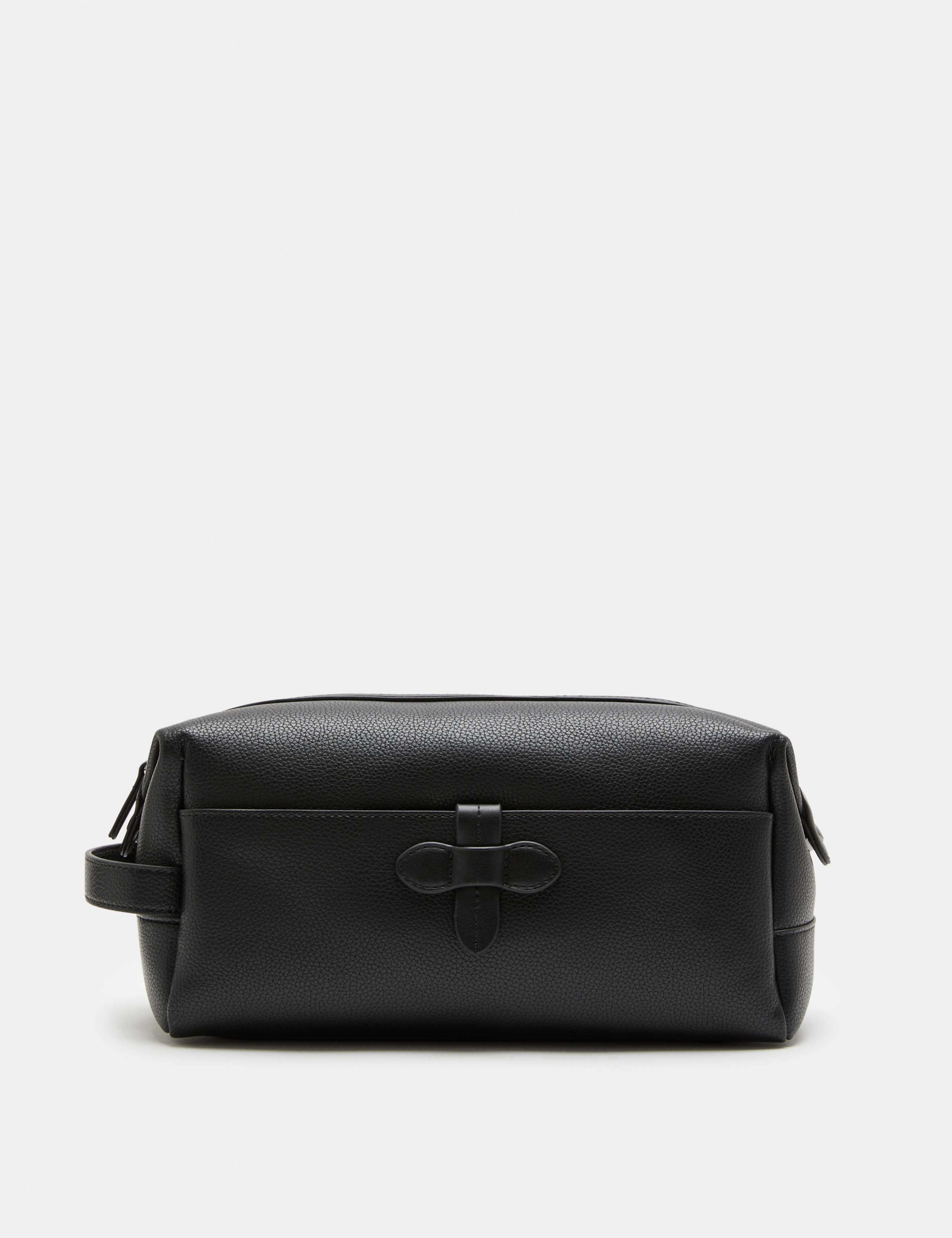 Mock Leather Pebble Grain Washbag 1 of 4