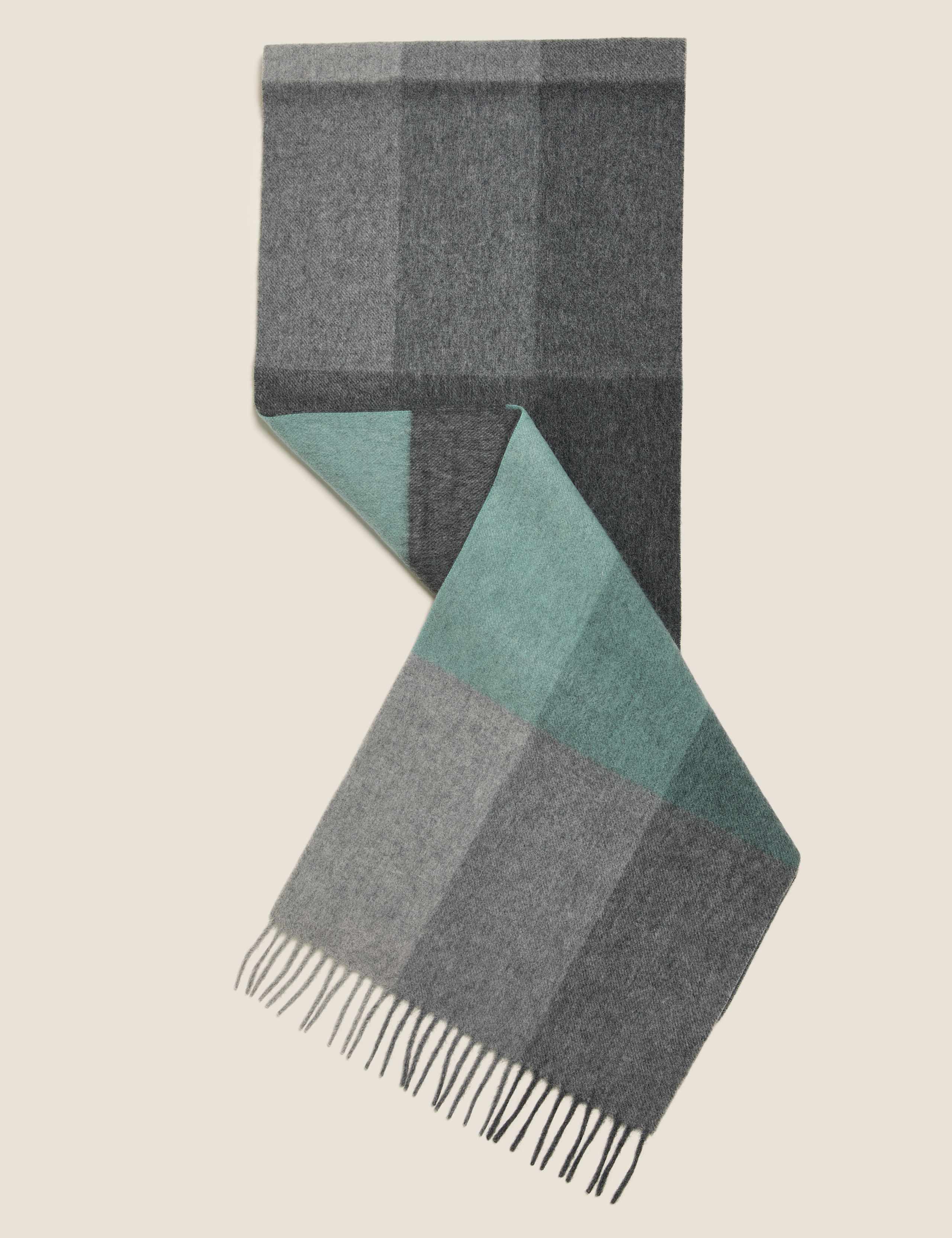 Merino Block Check Scarf 2 of 3