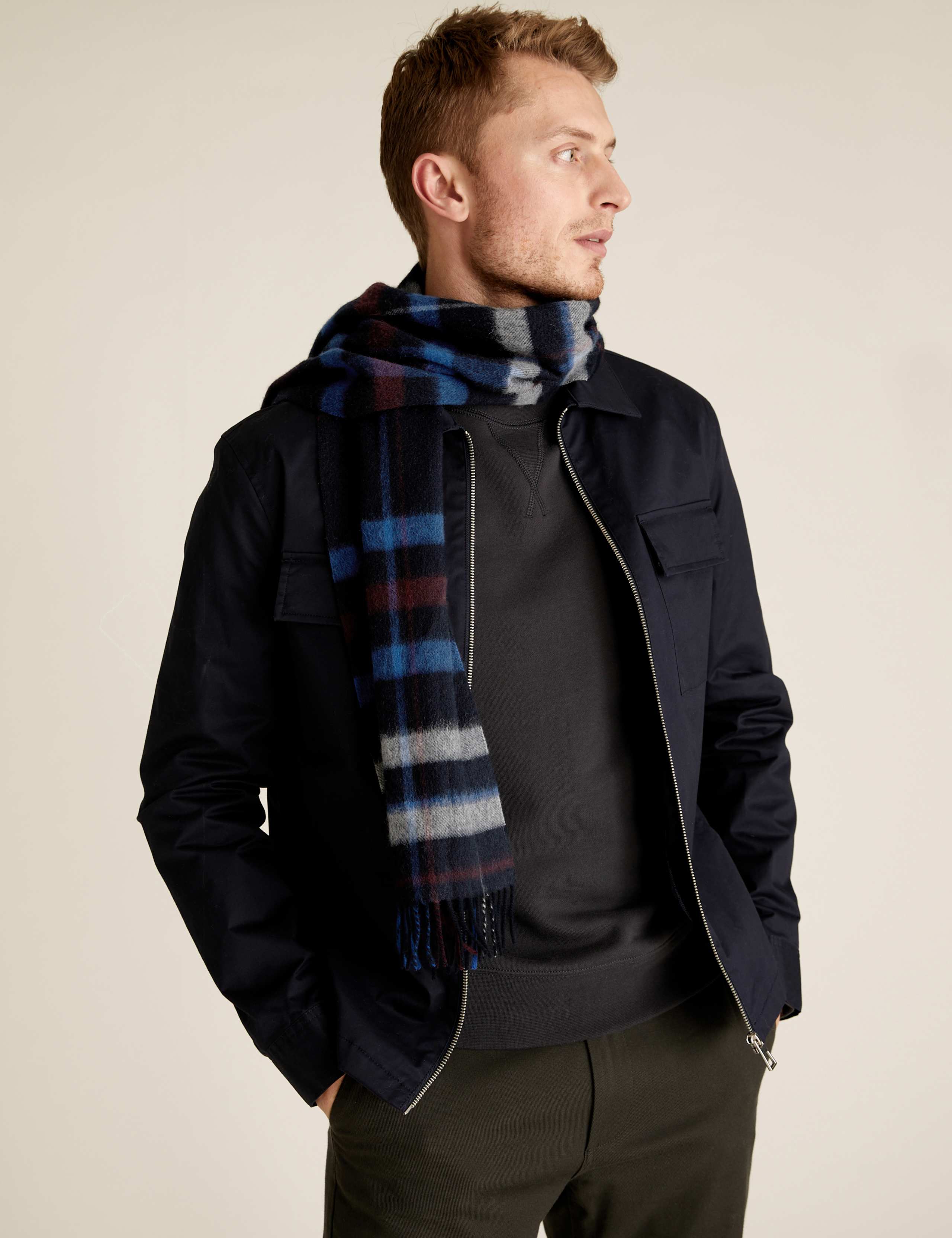 Merino Checked Scarf 1 of 3
