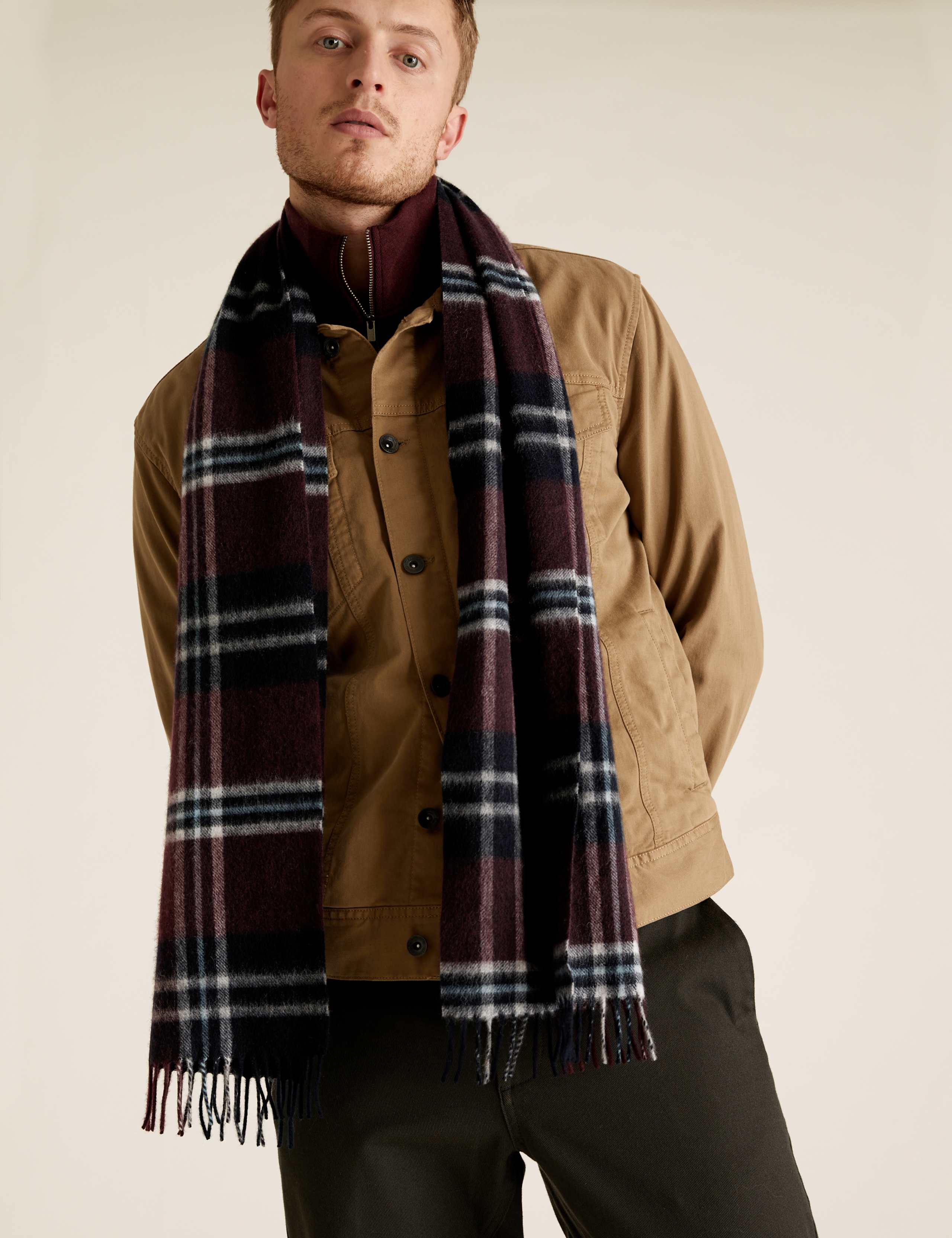 Merino Checked Scarf 1 of 3
