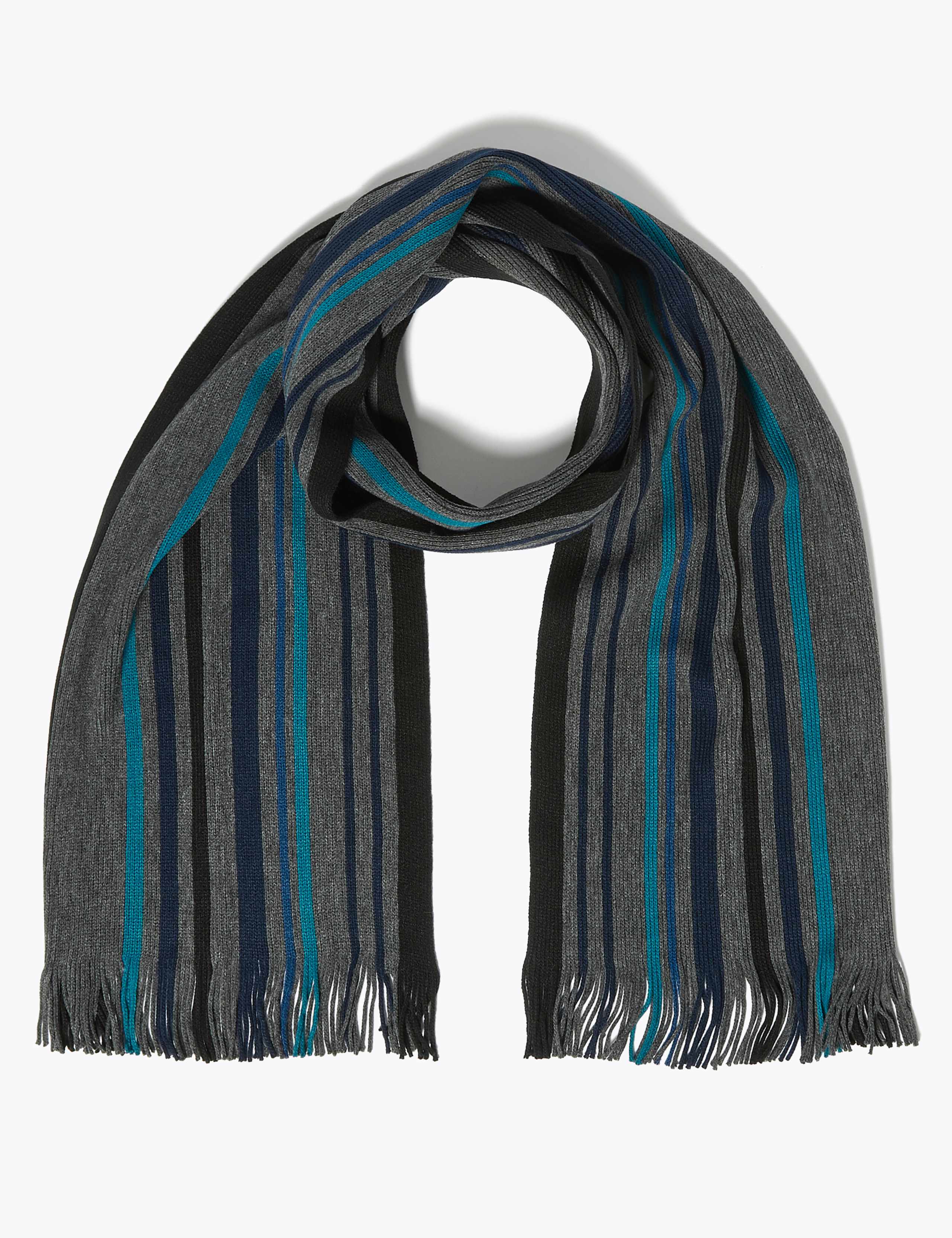 Striped Knitted Scarf 2 of 4