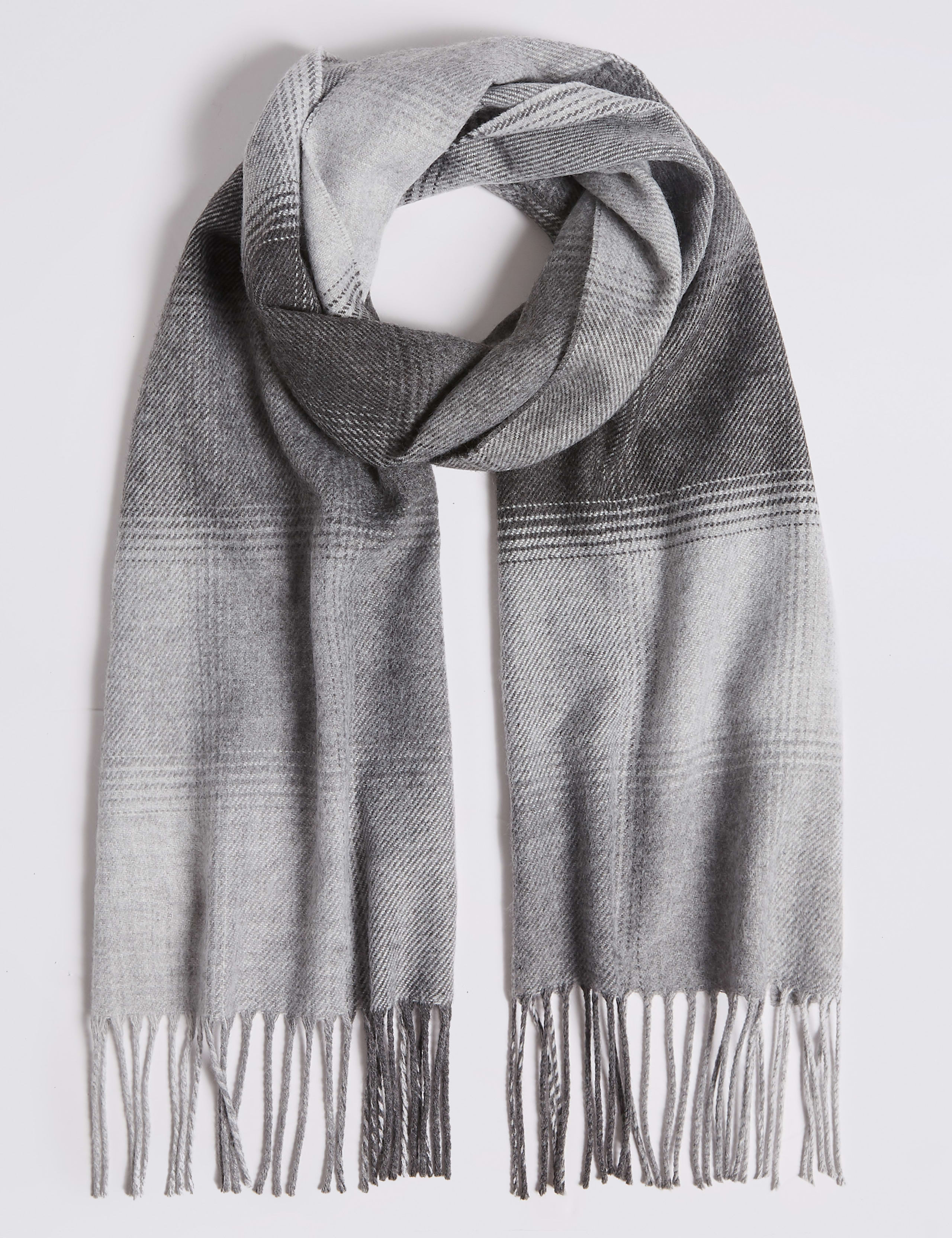 Ombre Checked Woven Scarf 2 of 3