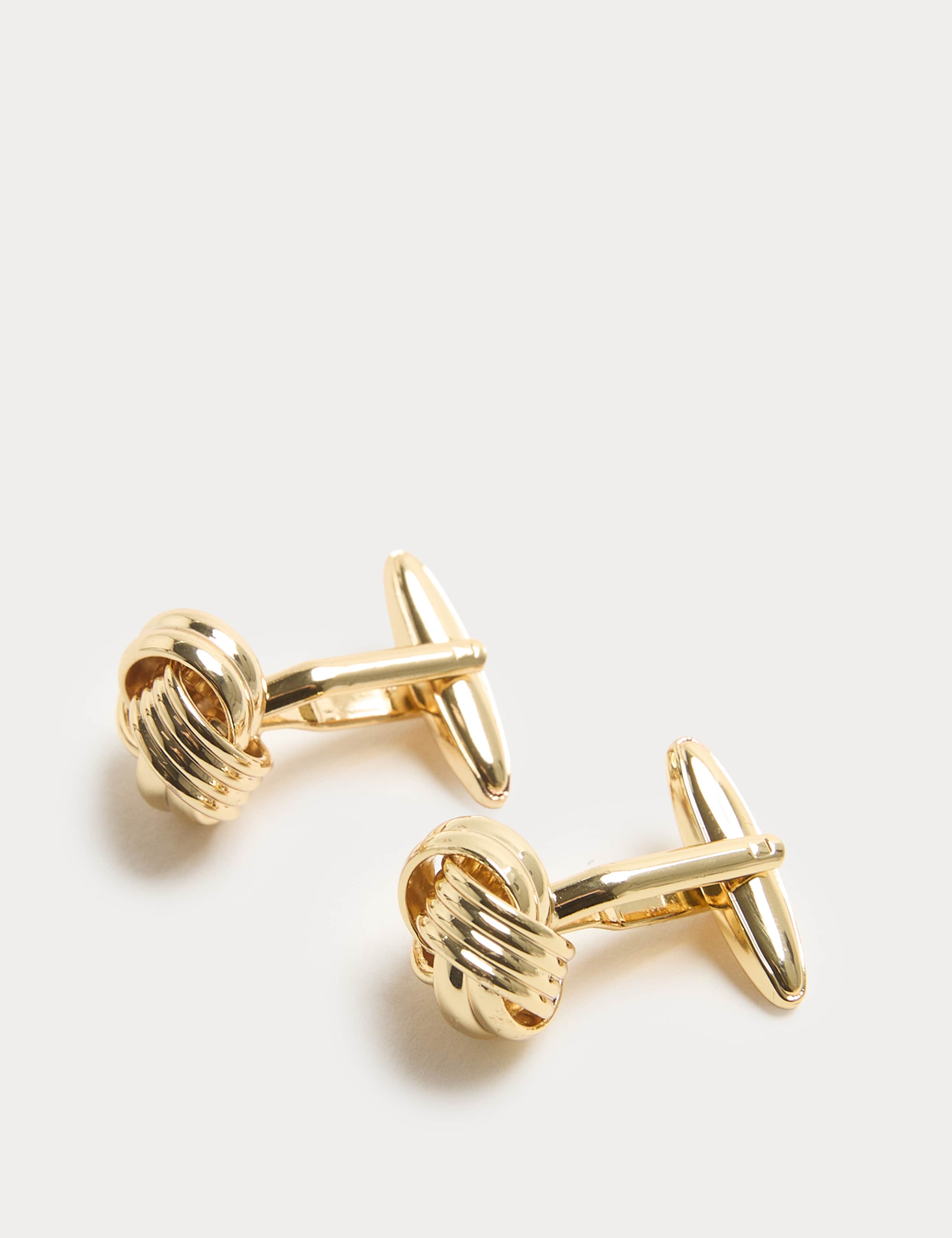 Gold Tone Knot Cufflinks 2 of 2