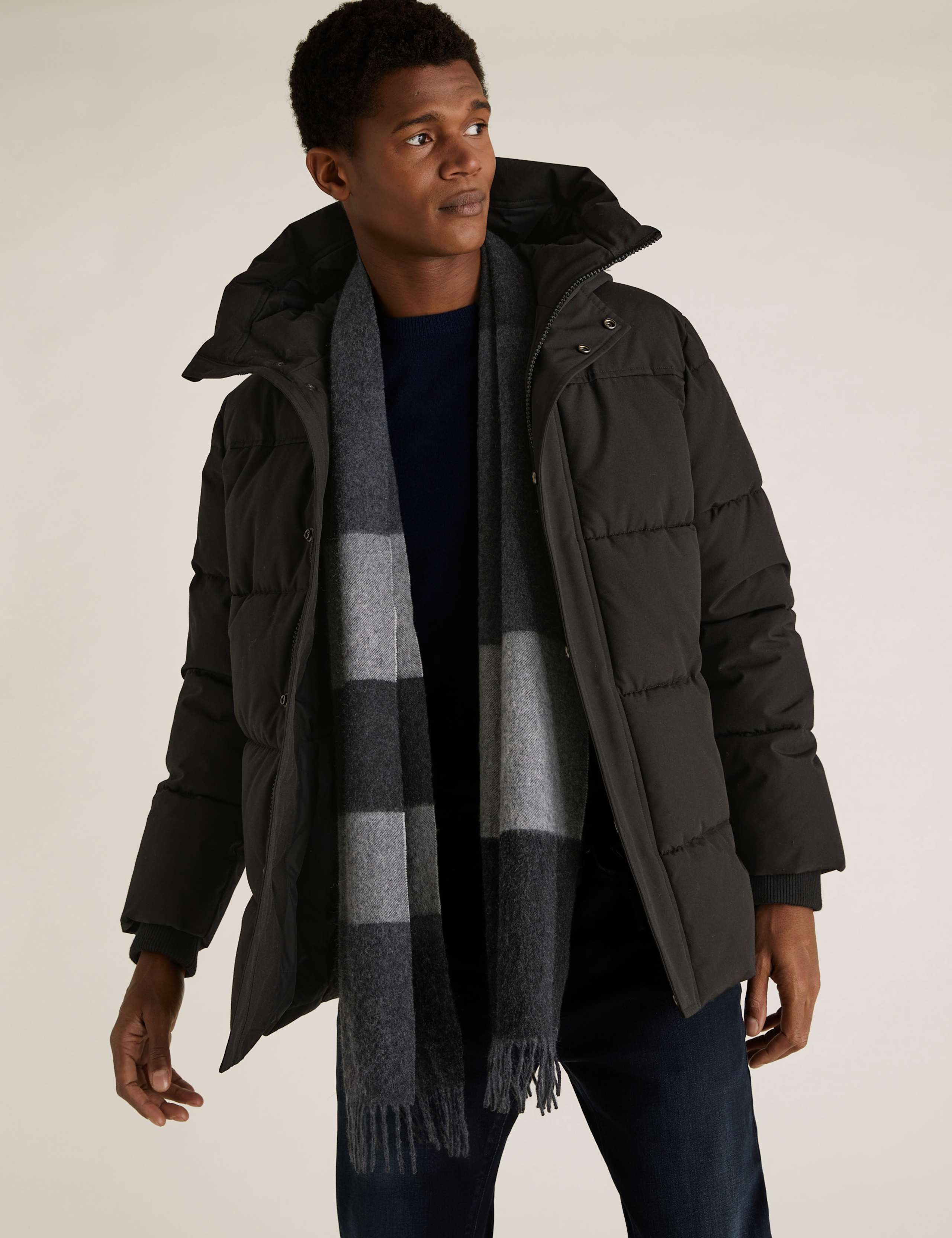 Pure Cashmere Striped Scarf 1 of 3