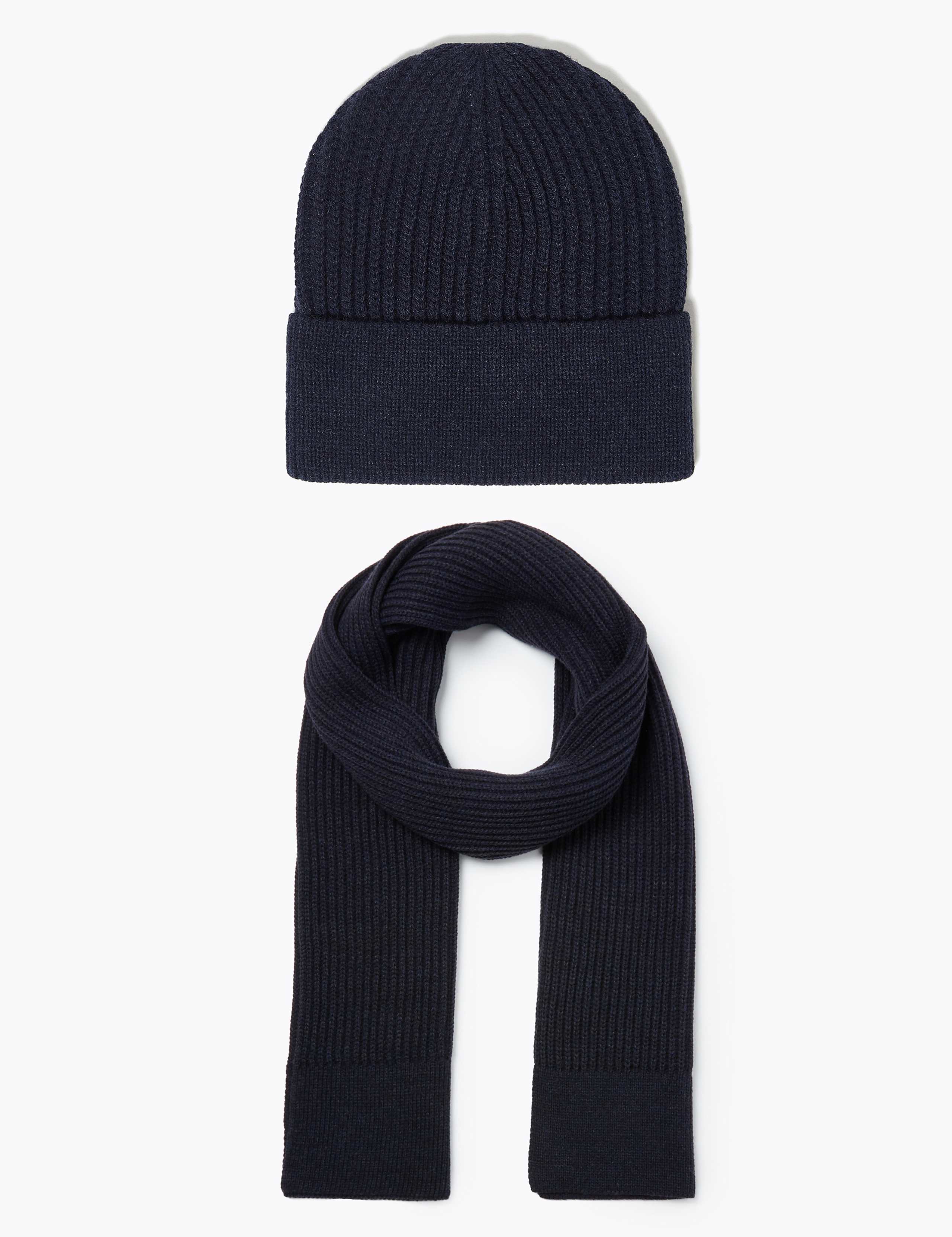 Supersoft Knitted Beanie and Scarf Set 1 of 1