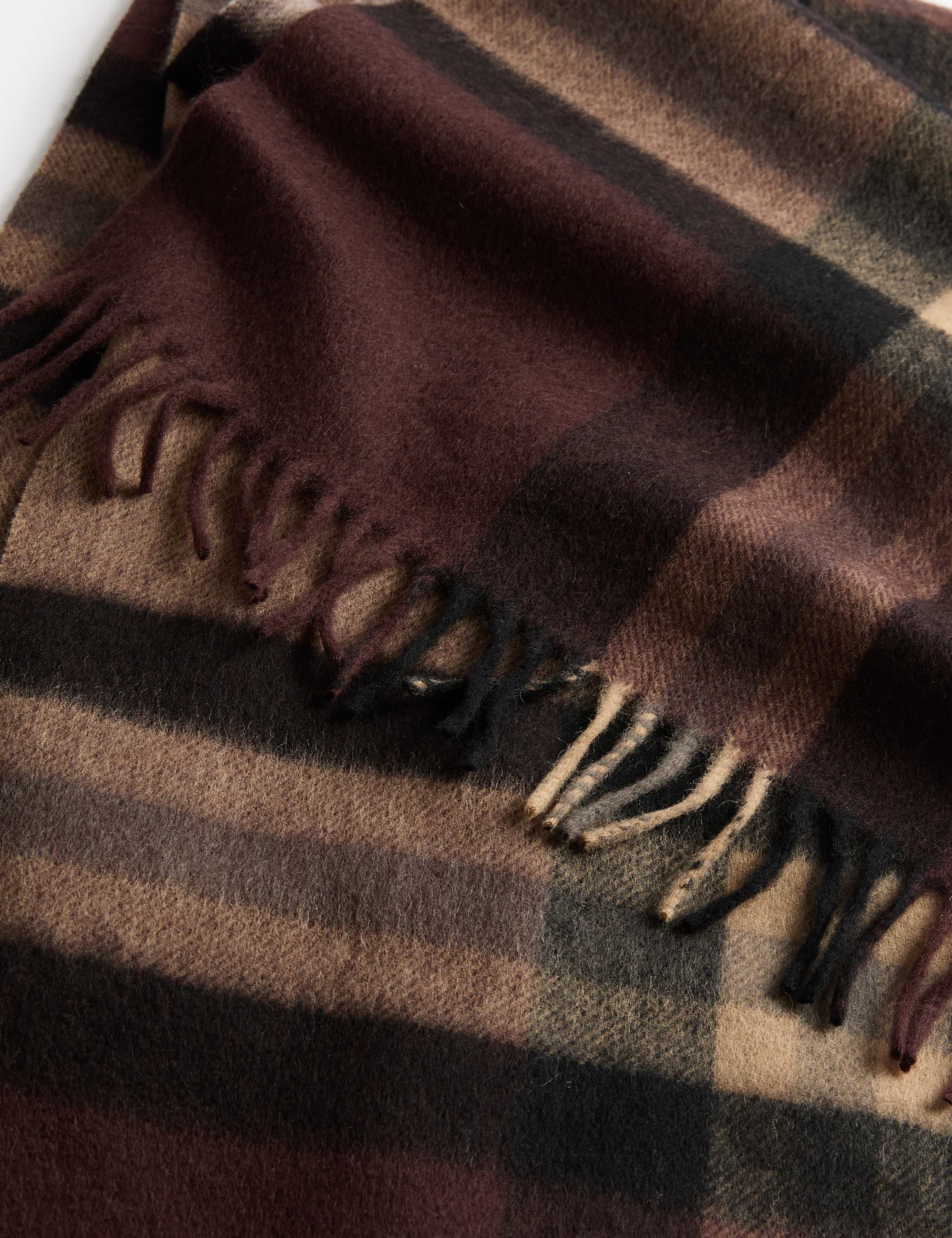 Merino Wool Checked Scarf 2 of 2