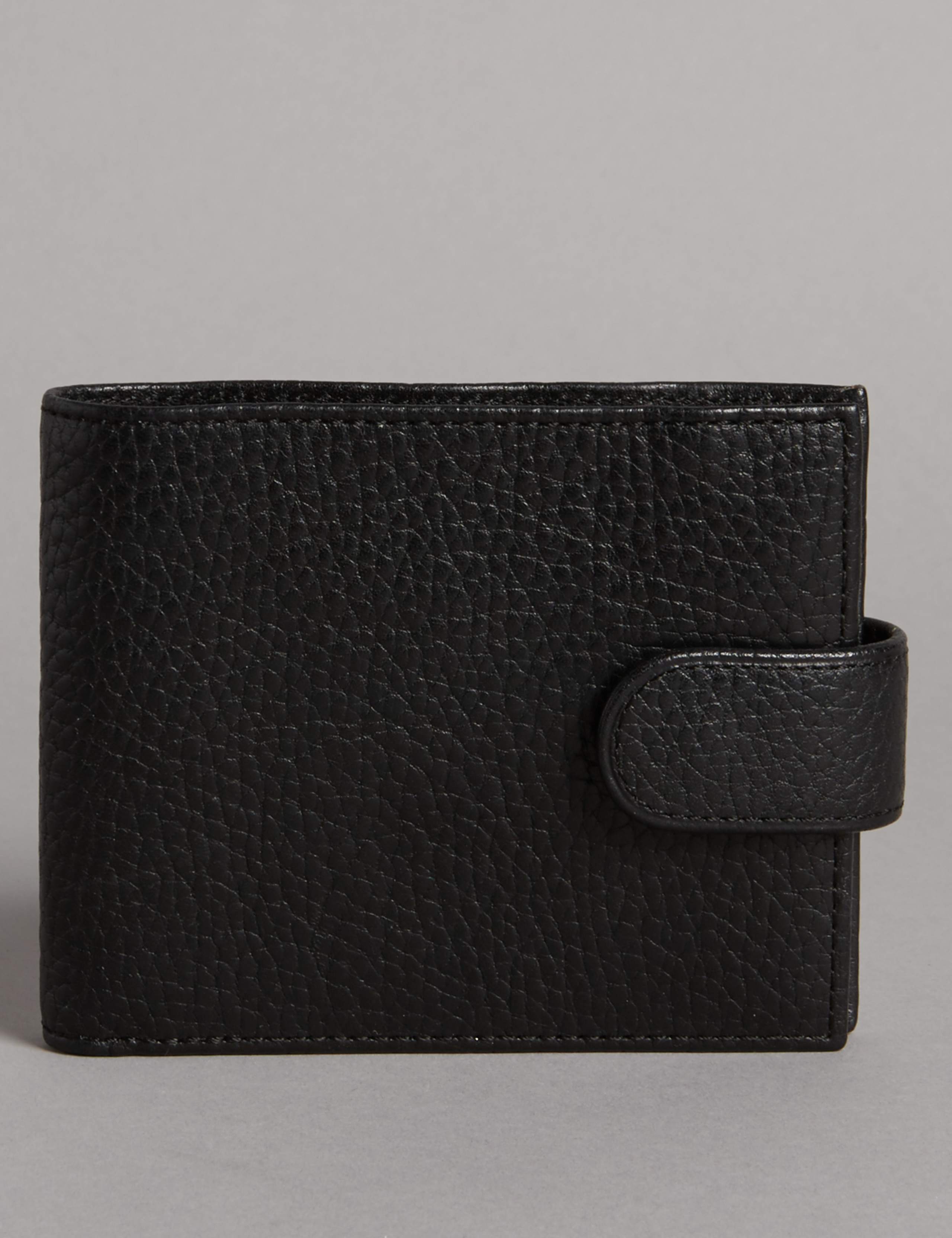 Luxury Leather Coin ID Tab Wallet with Datashield 1 of 4