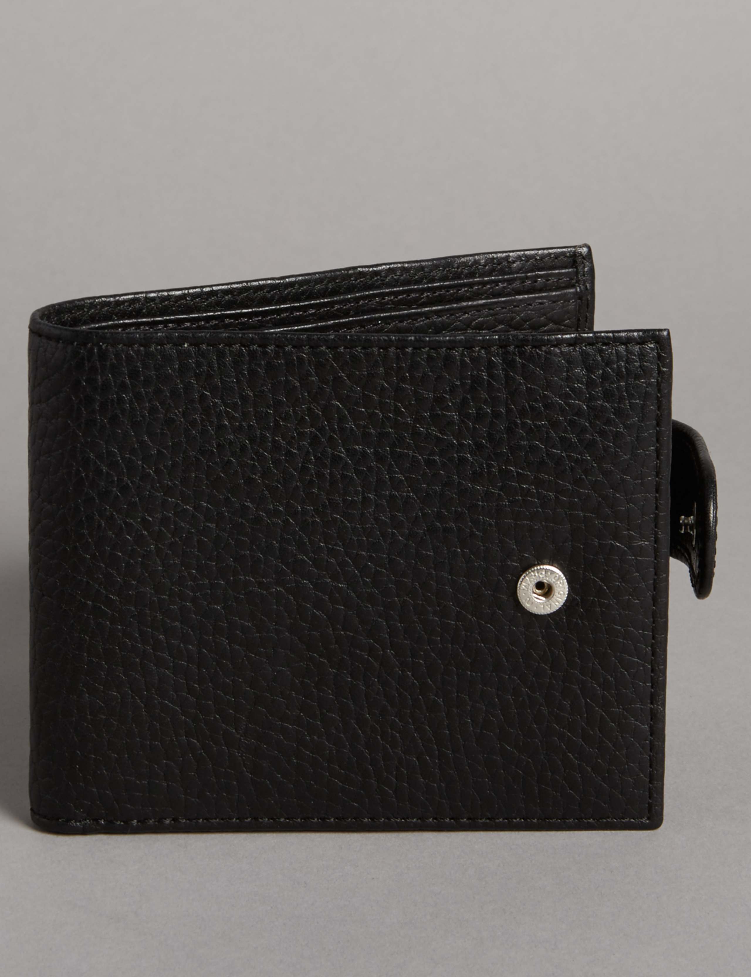Luxury Leather Coin ID Tab Wallet with Datashield 2 of 4