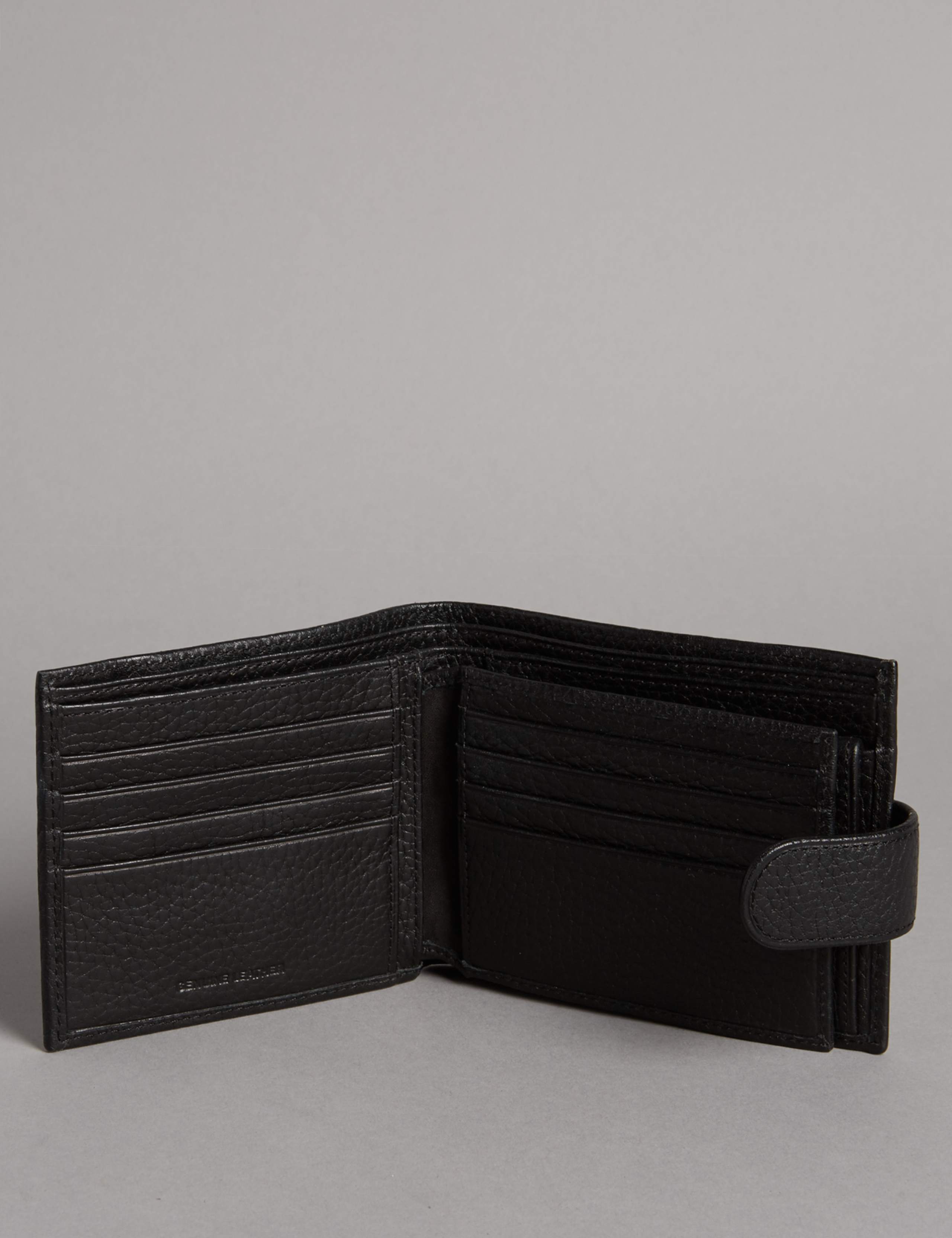 Luxury Leather Coin ID Tab Wallet with Datashield 3 of 4