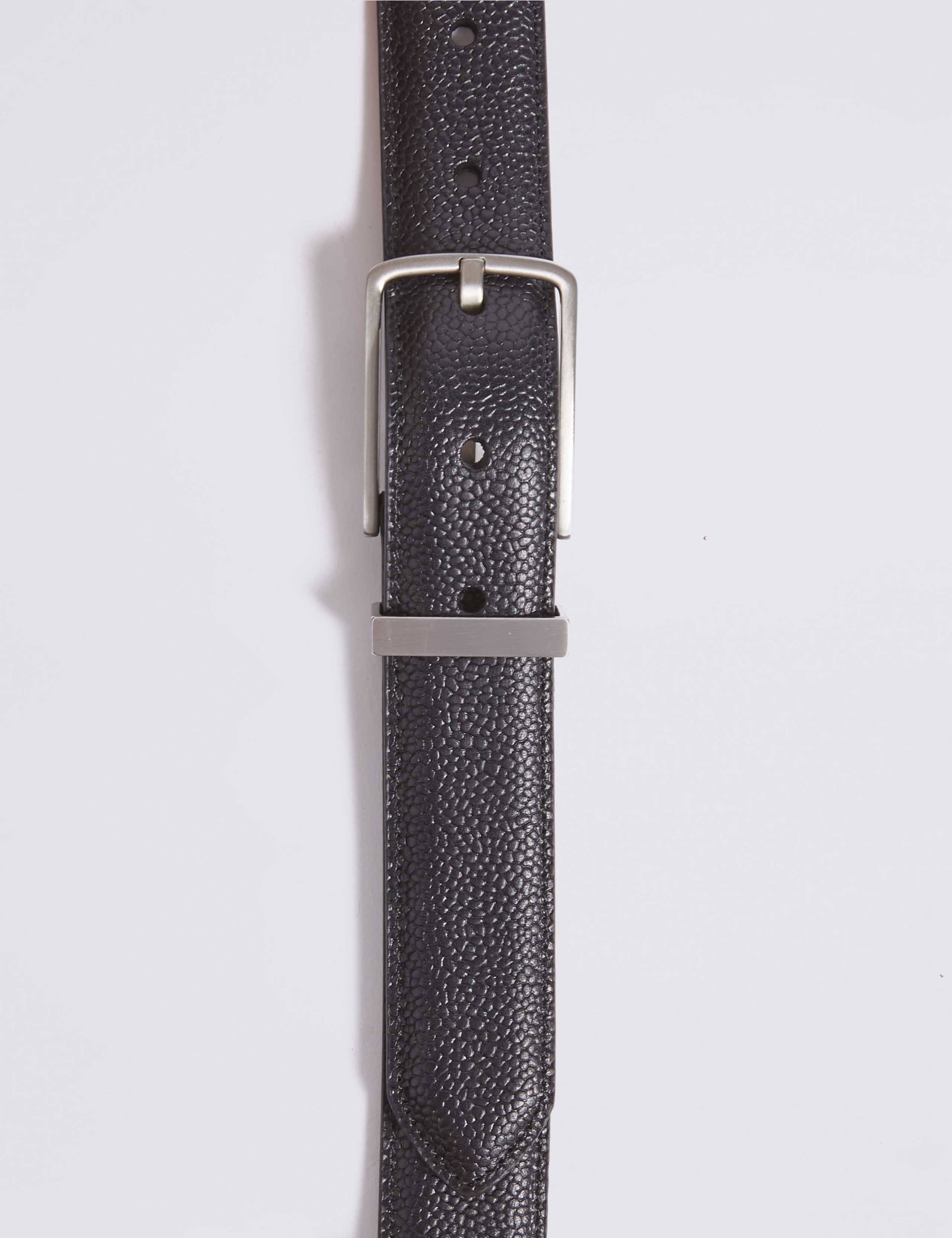 Leather Rectangular Buckle Smart Belt 2 of 3