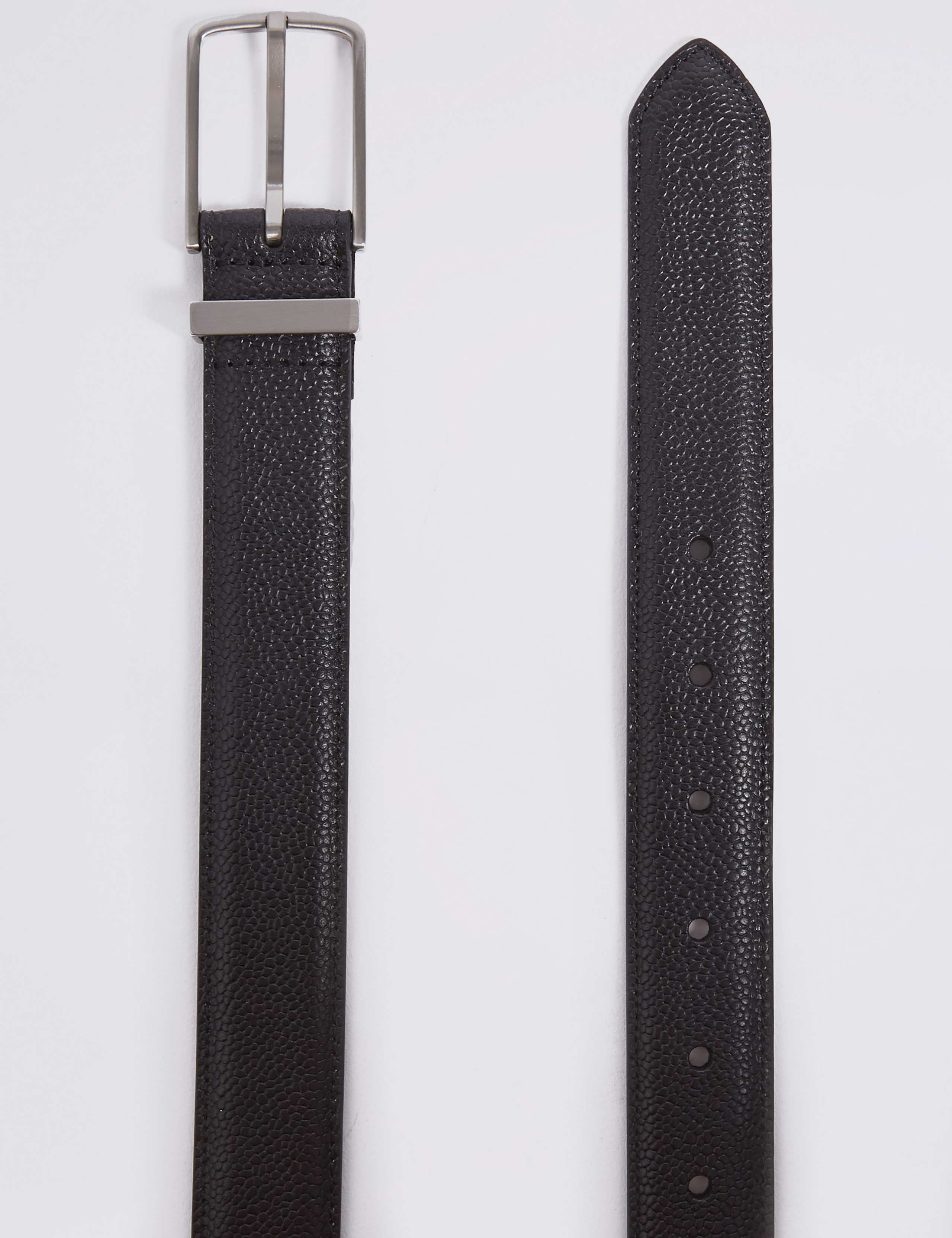 Leather Rectangular Buckle Smart Belt 3 of 3