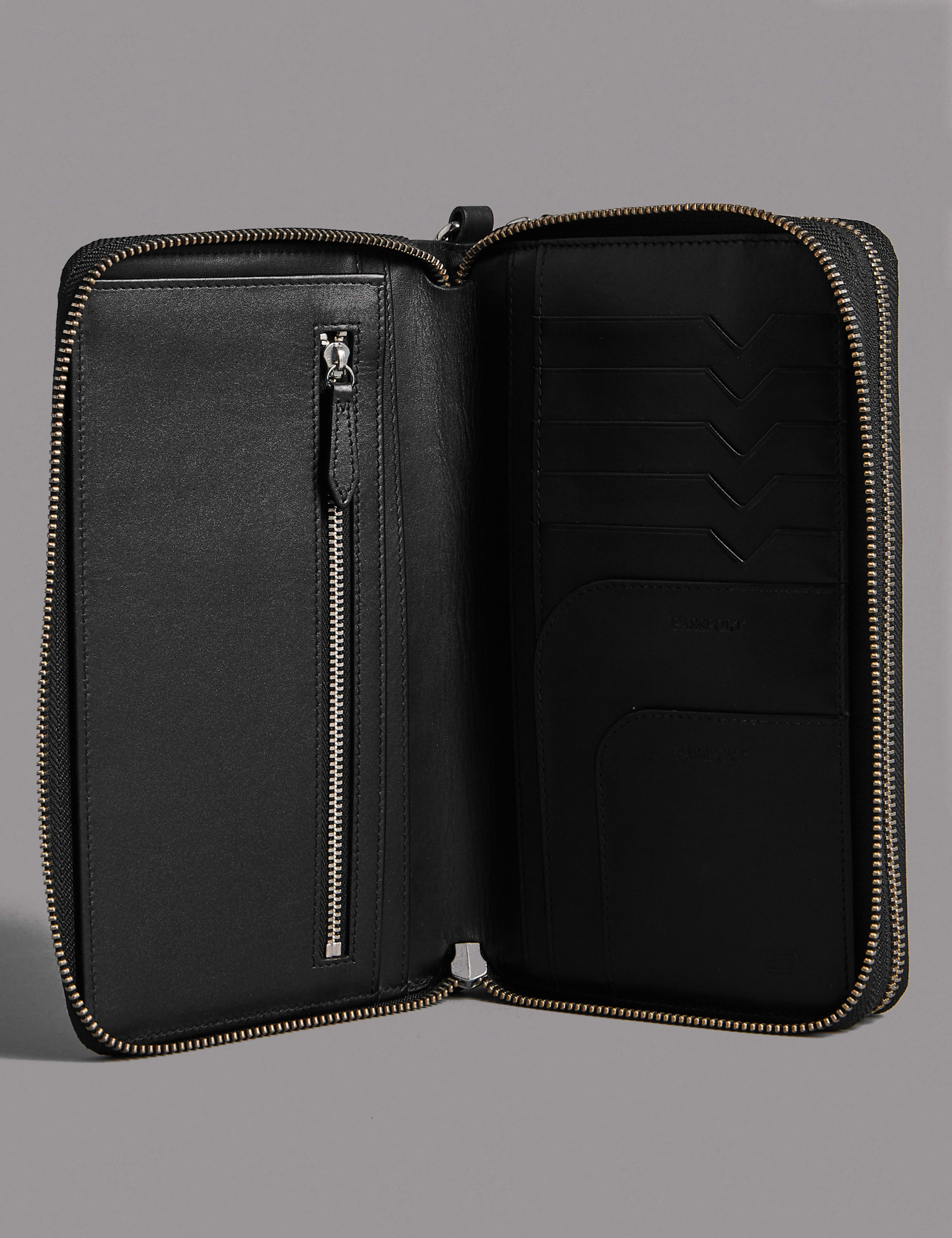 Leather Double Travel Wallet with Cardsafe™ 2 of 5