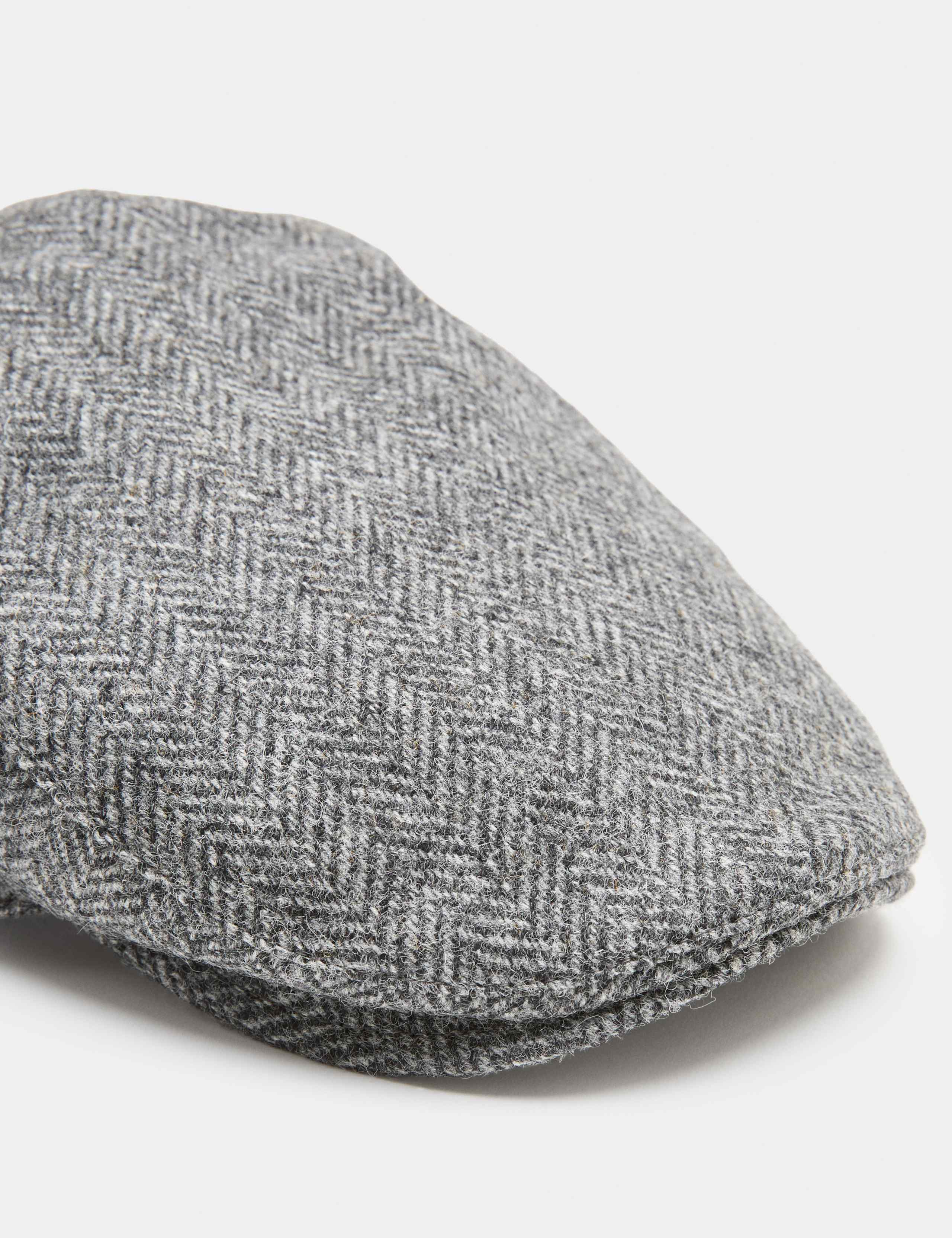 Pure Wool Herringbone Flat Cap with Stormwear™ 2 of 2