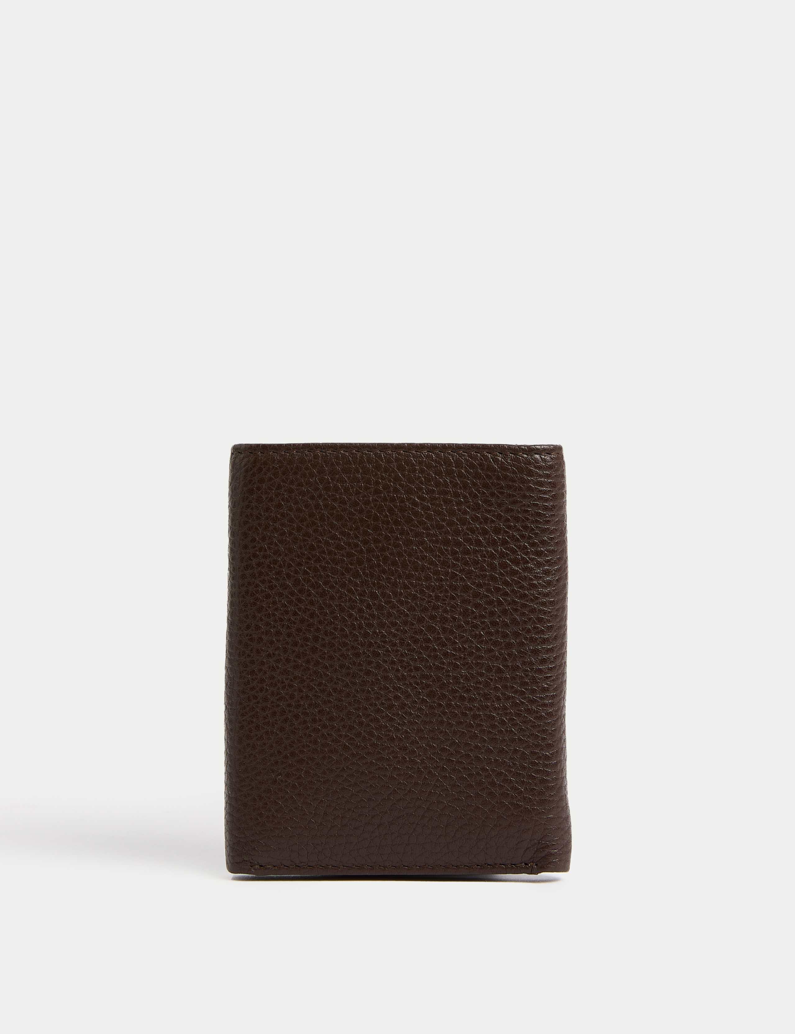 Leather Pebble Grain Tri-Fold Wallet 2 of 4
