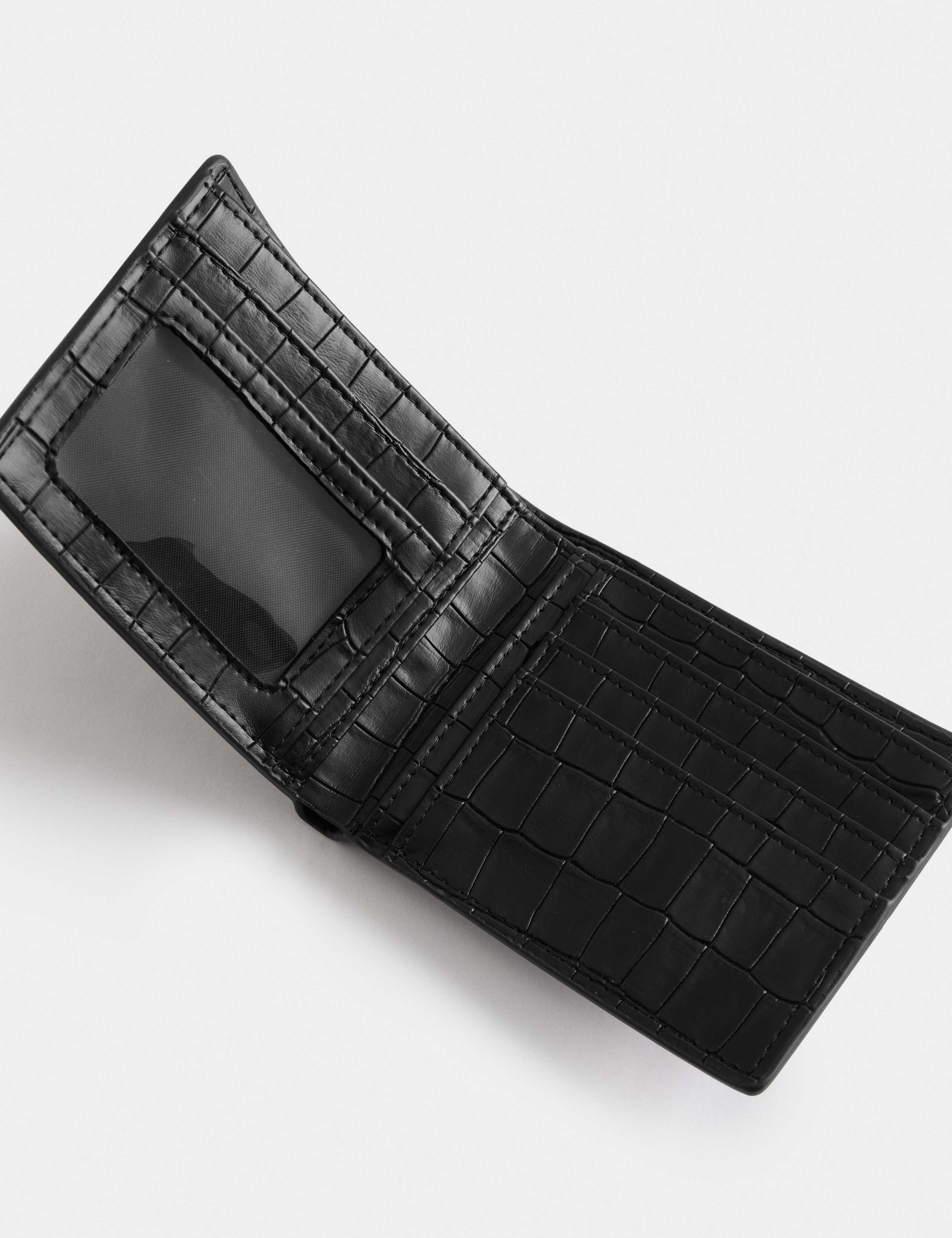 Mock Croc Leather Bi-fold Wallet 2 of 2