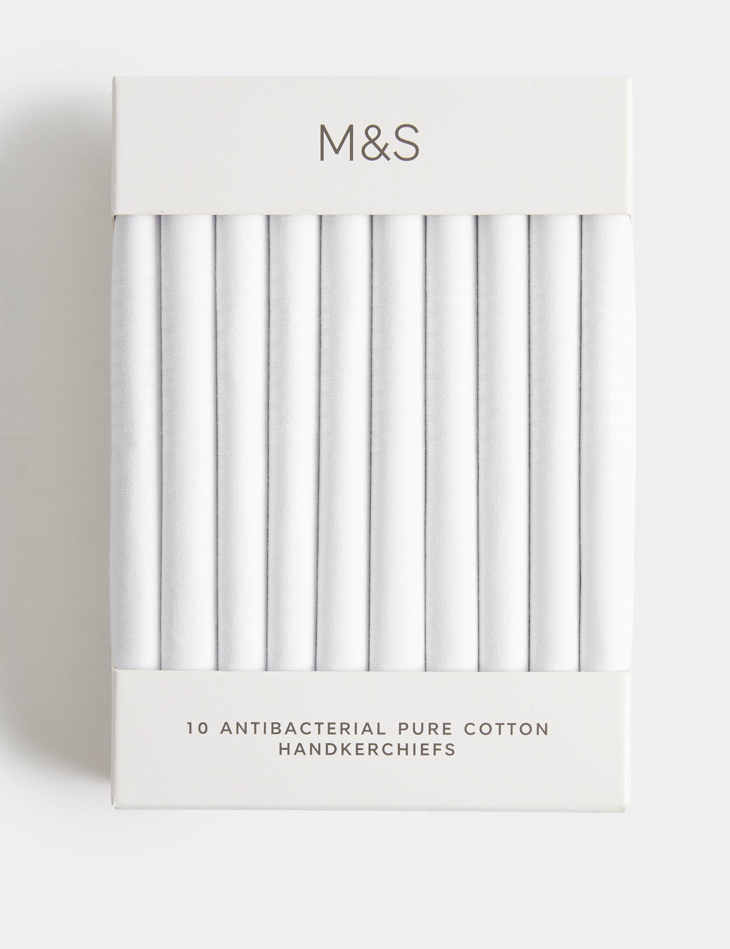 10pk Antibacterial Pure Cotton Handkerchiefs with Sanitized Finish® 3 of 3