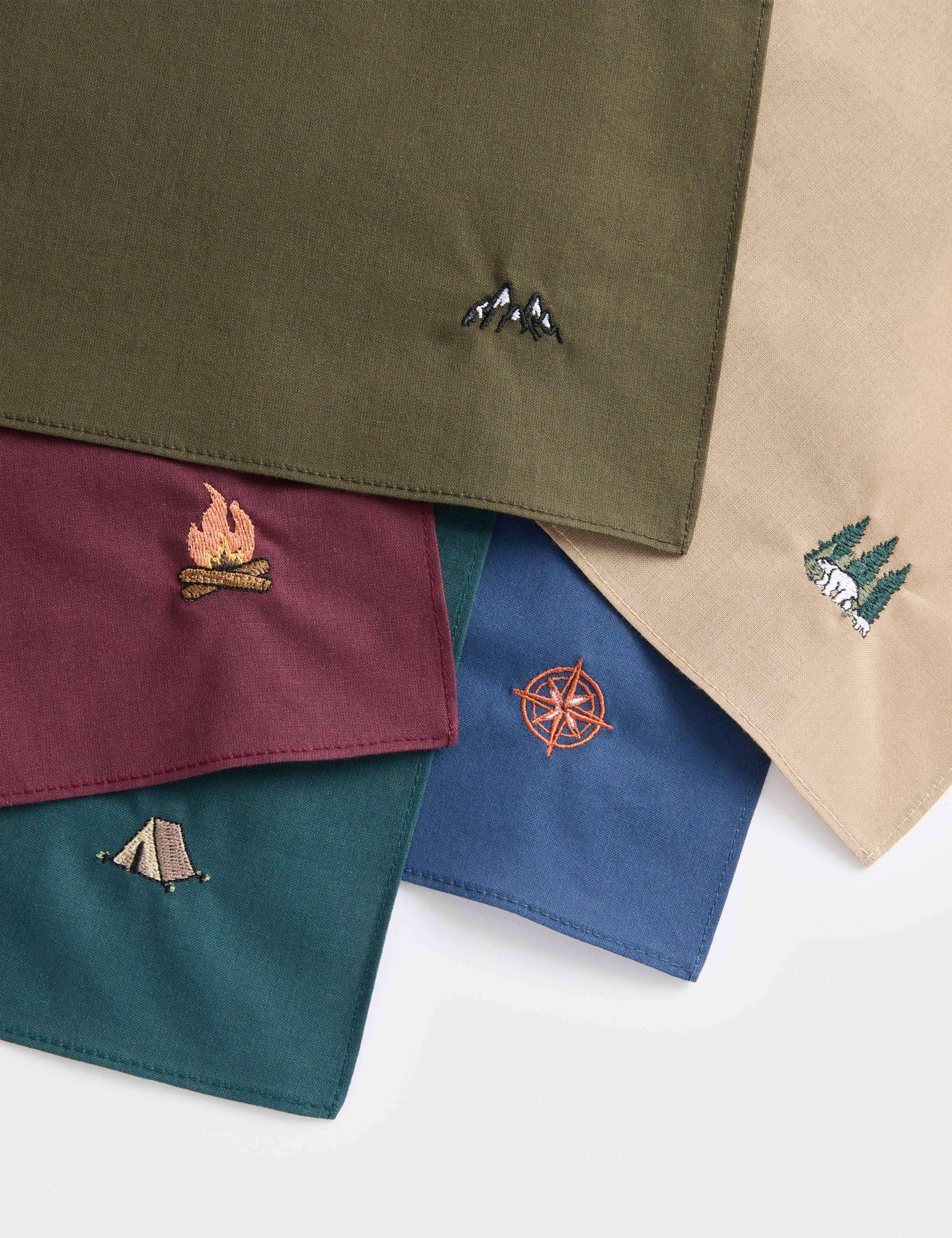 5 Pack Antibacterial Pure Cotton Handkerchiefs 2 of 4