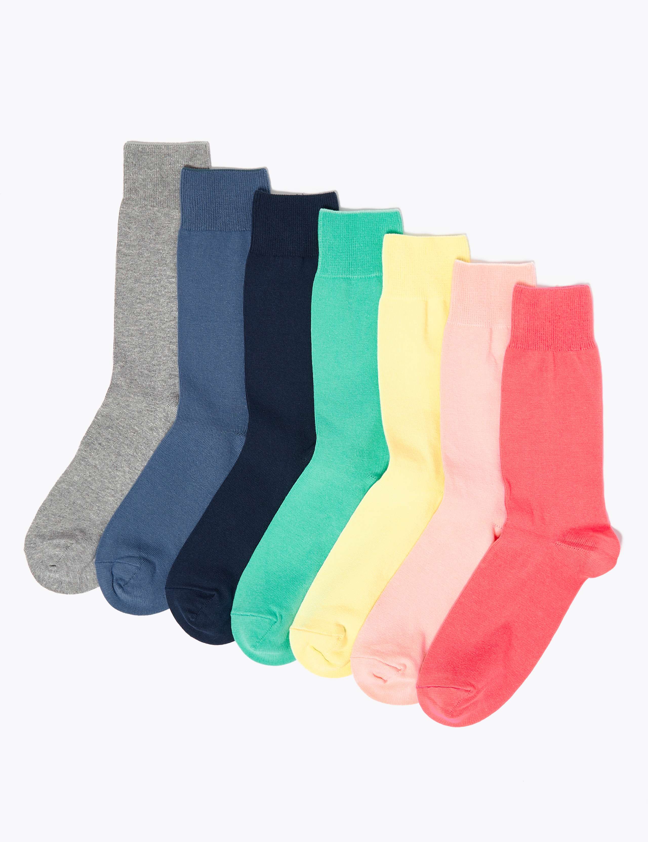 7 Pack Cool & Fresh™ Cotton Assorted Socks 1 of 2