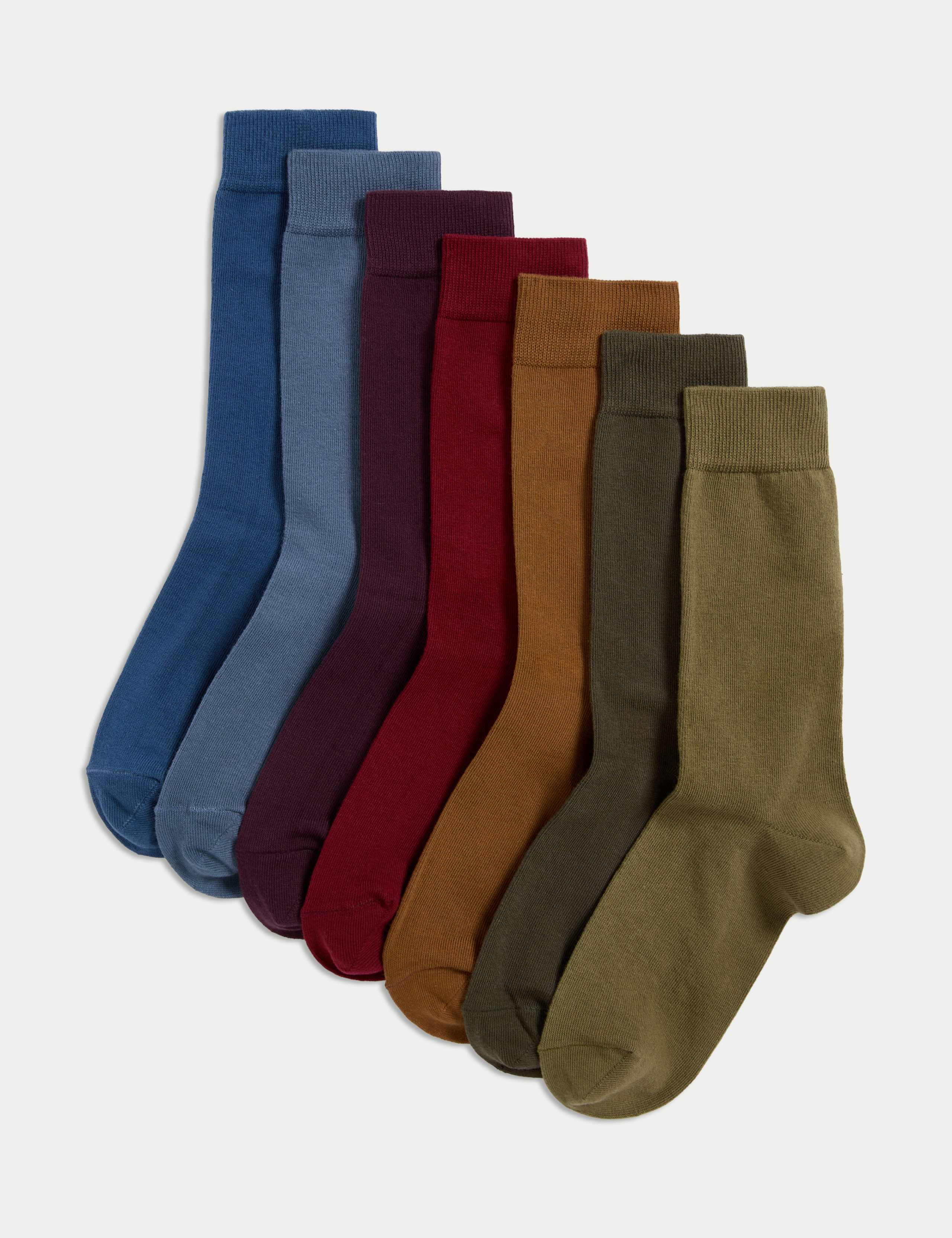 7 Pack Cool & Fresh™ Cotton Rich Socks 1 of 2