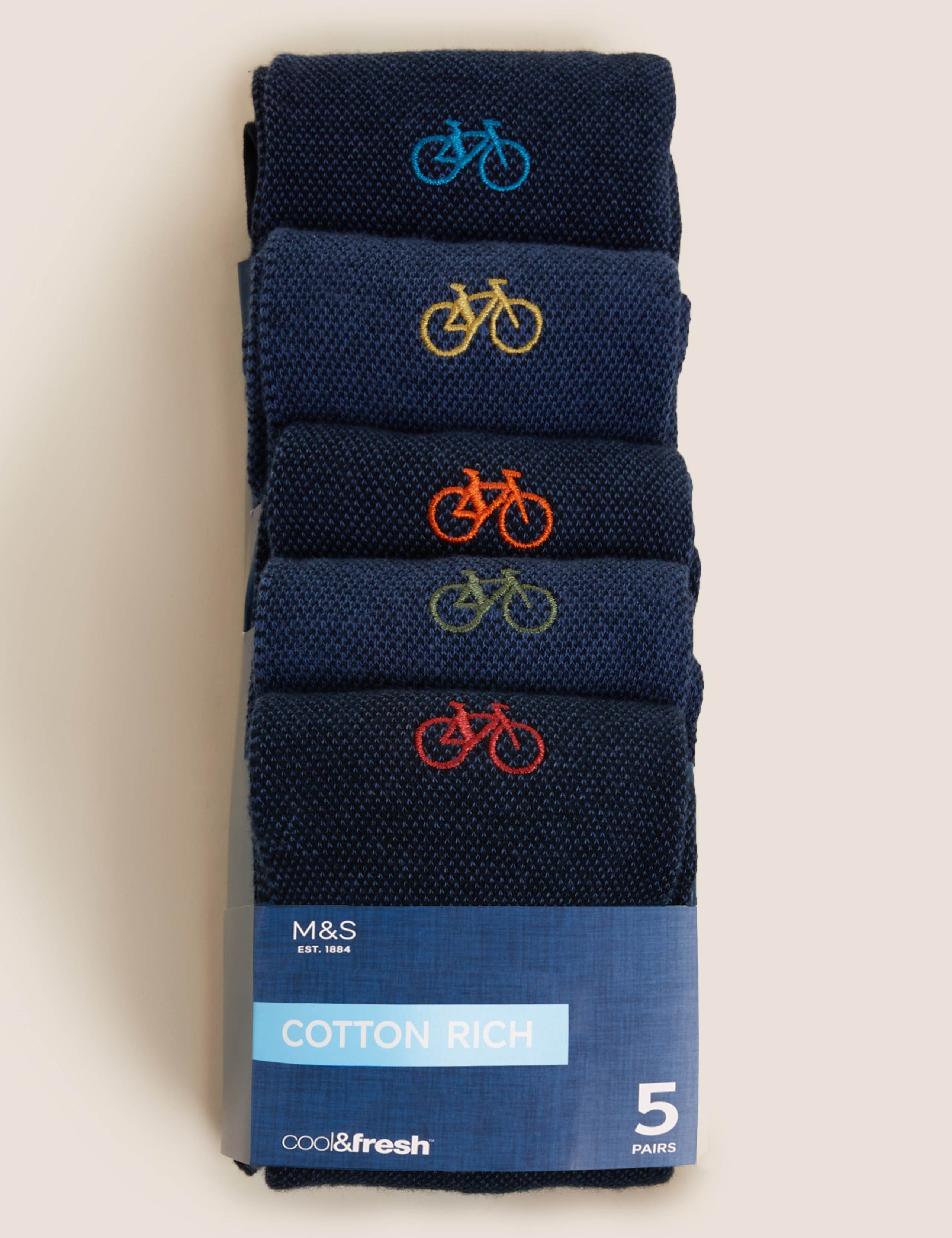 5pk Cool & Fresh™ Bike Socks 2 of 3