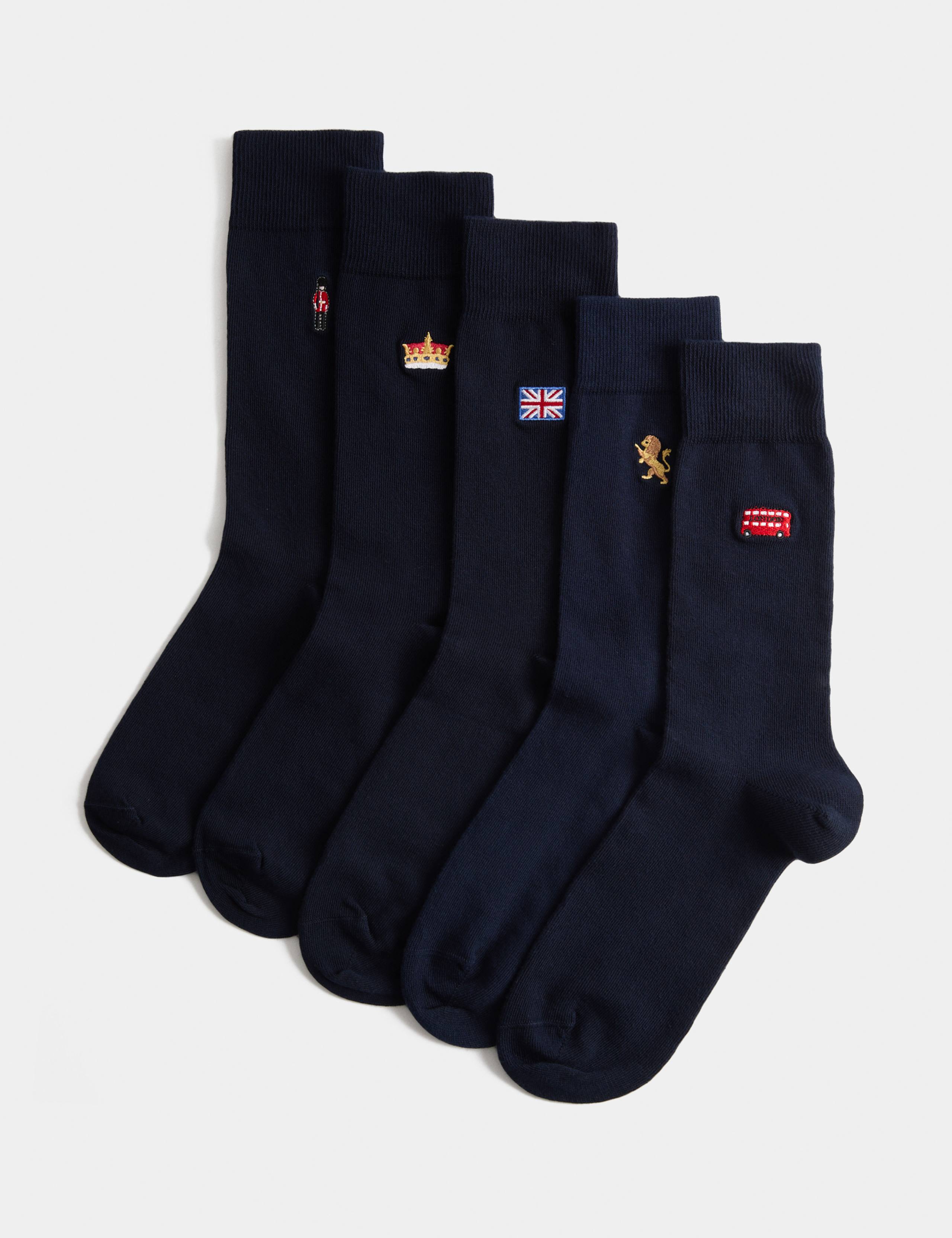5 Pack Cool & Fresh™ British Cotton Rich Socks 2 of 3