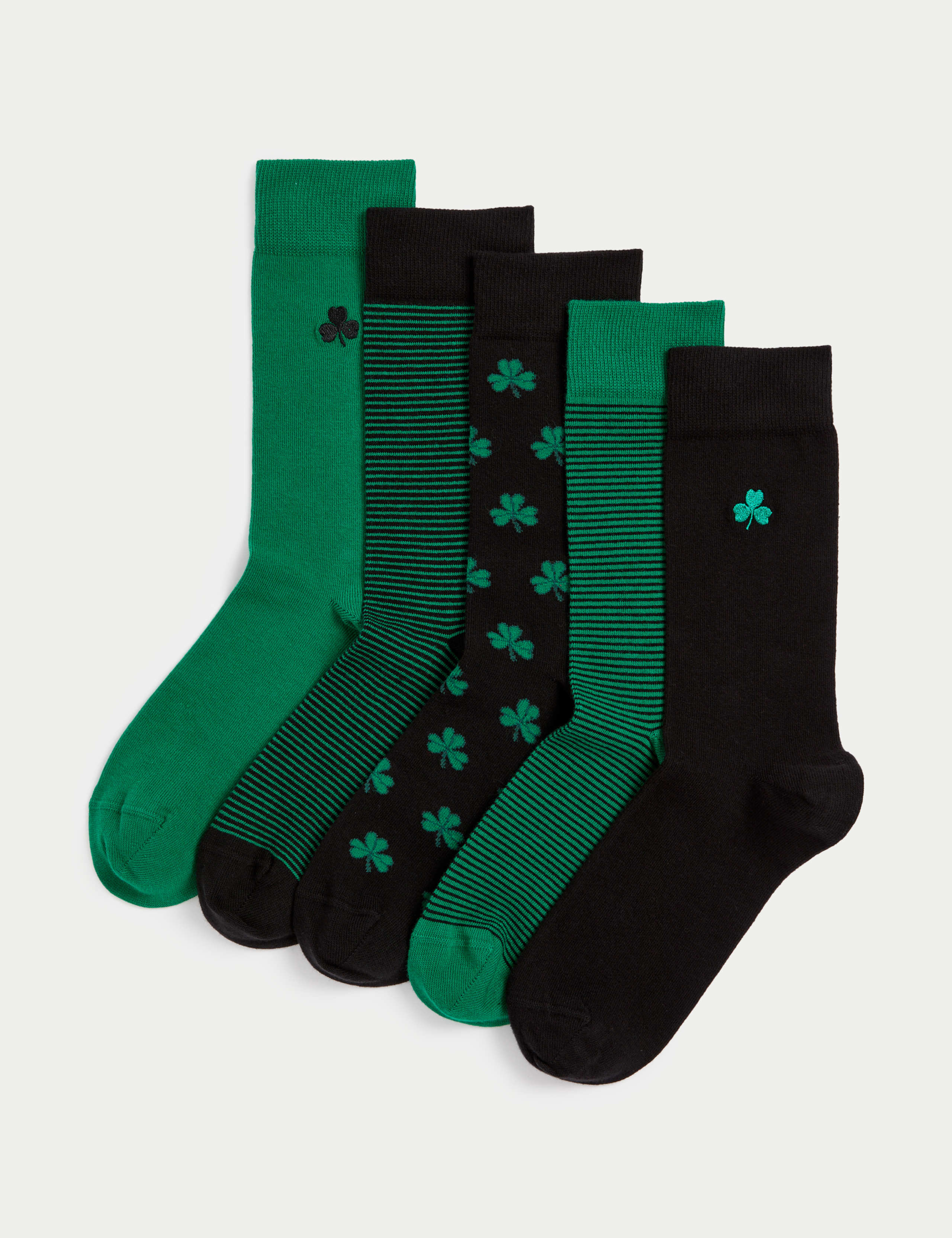 5pk Cool & Fresh™ St Patricks Cotton Rich Socks 1 of 2