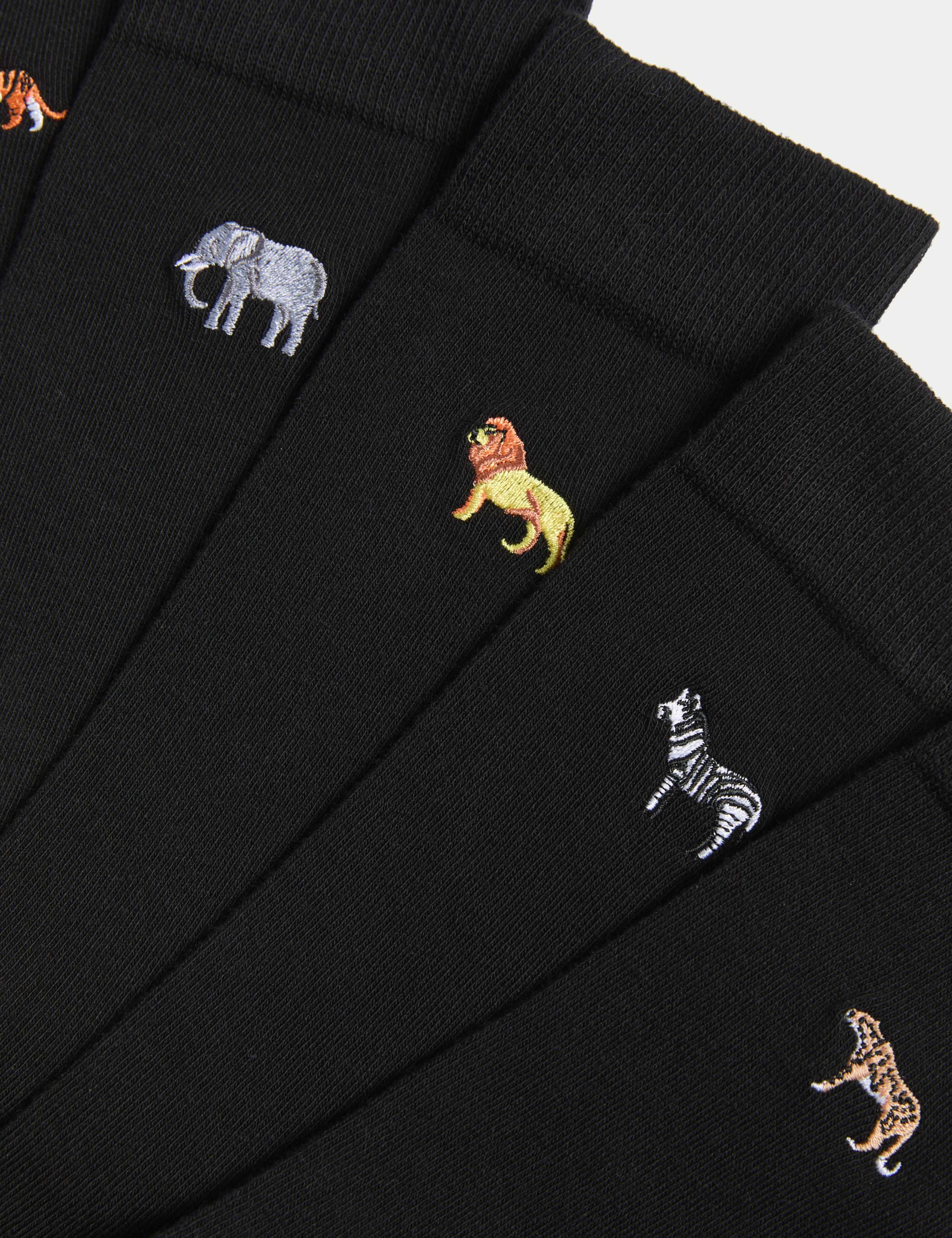 5pk Cool & FreshTM Safari Cotton Rich Socks 2 of 2