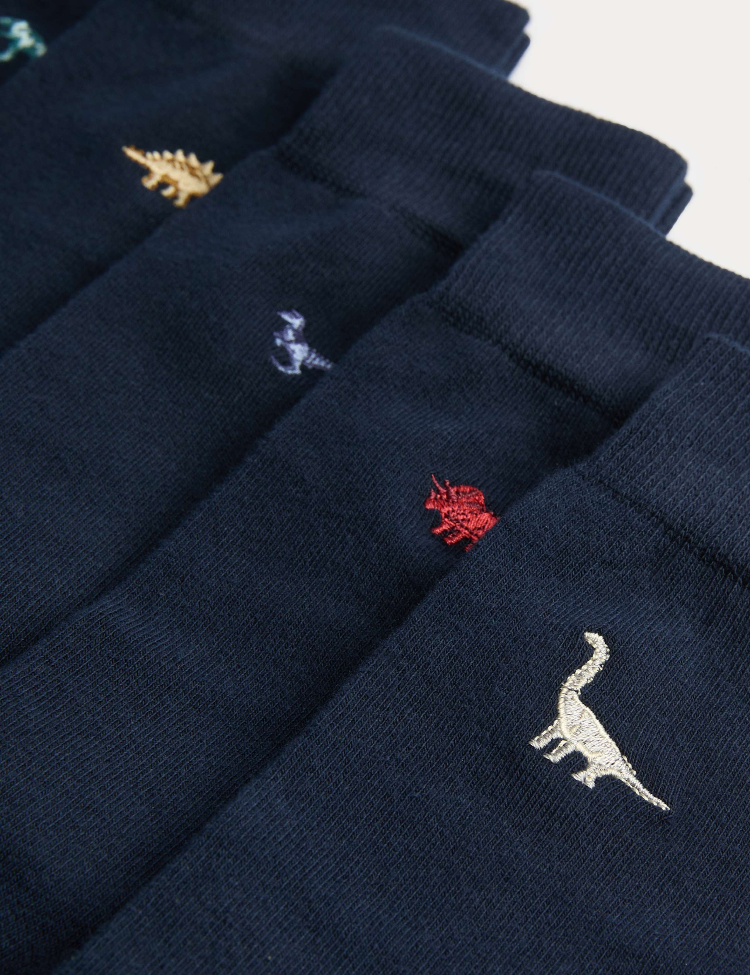 5 Pack Cool & Fresh™ Dinosaurs Cotton Rich Socks 2 of 2