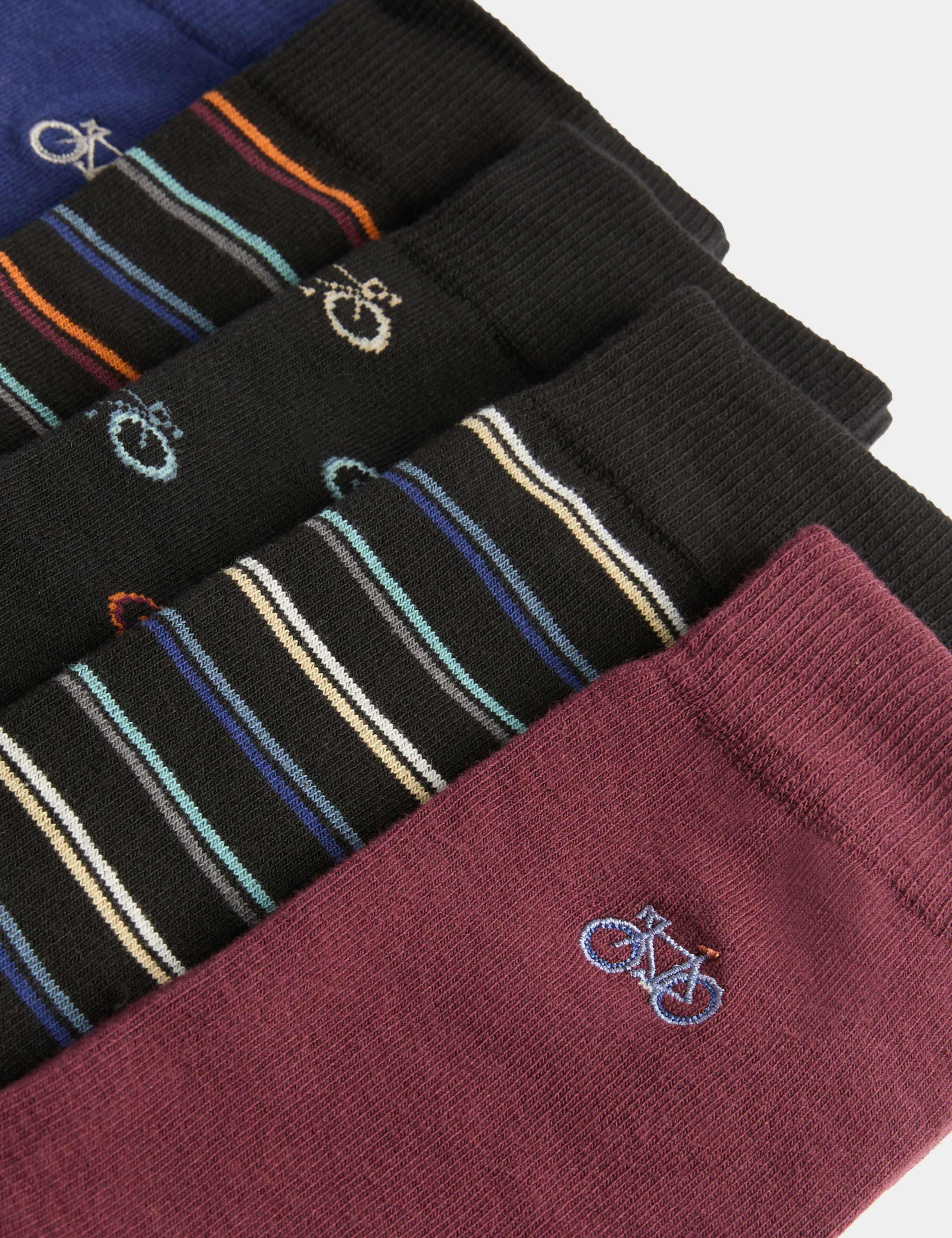 5 Pack Cool & Fresh™ Bike Cotton Rich Socks 2 of 2