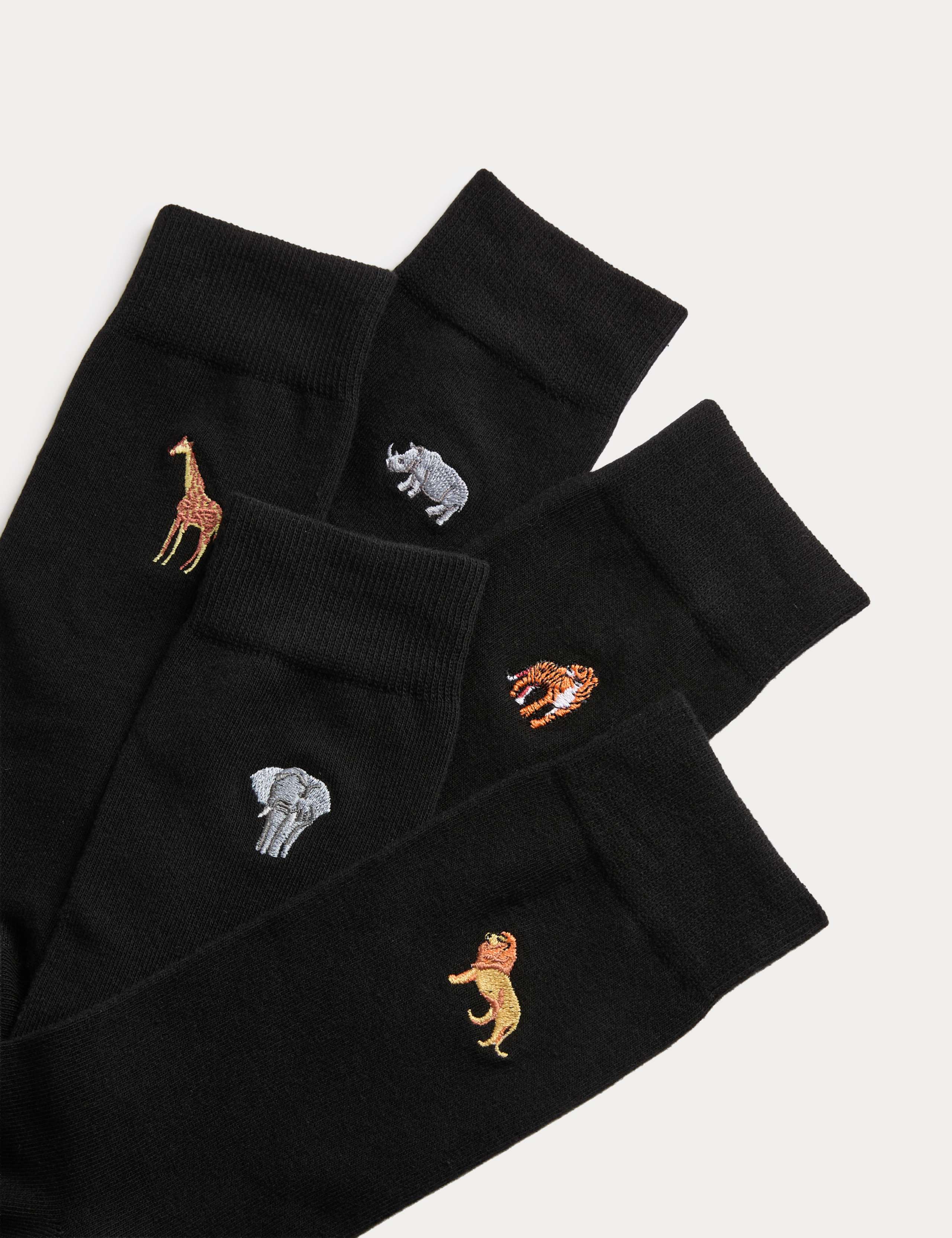 5pk Cool & Fresh™ Safari Cotton Rich Socks 2 of 2