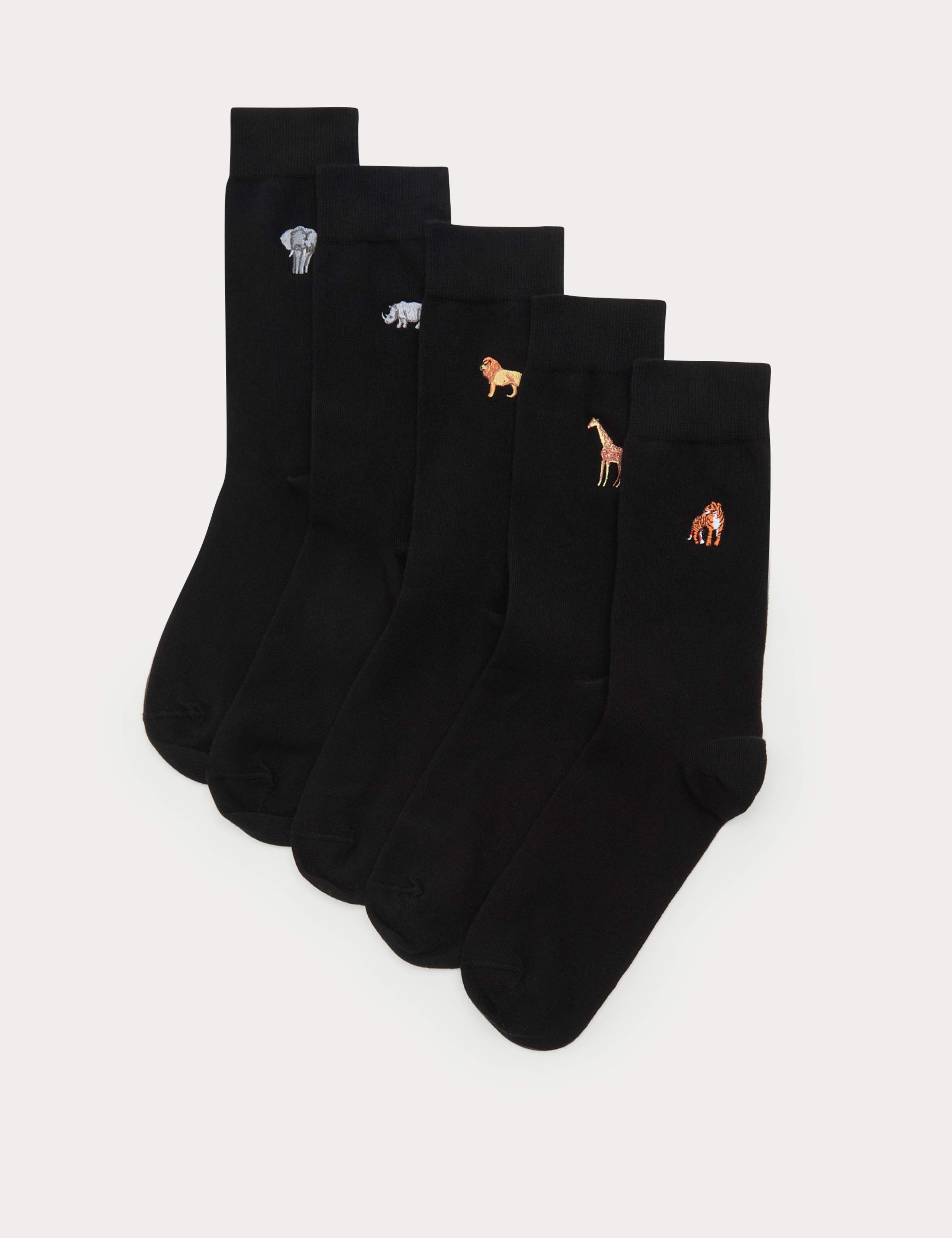 5 Pack Cool & Fresh™ Safari Cotton Rich Socks 1 of 2